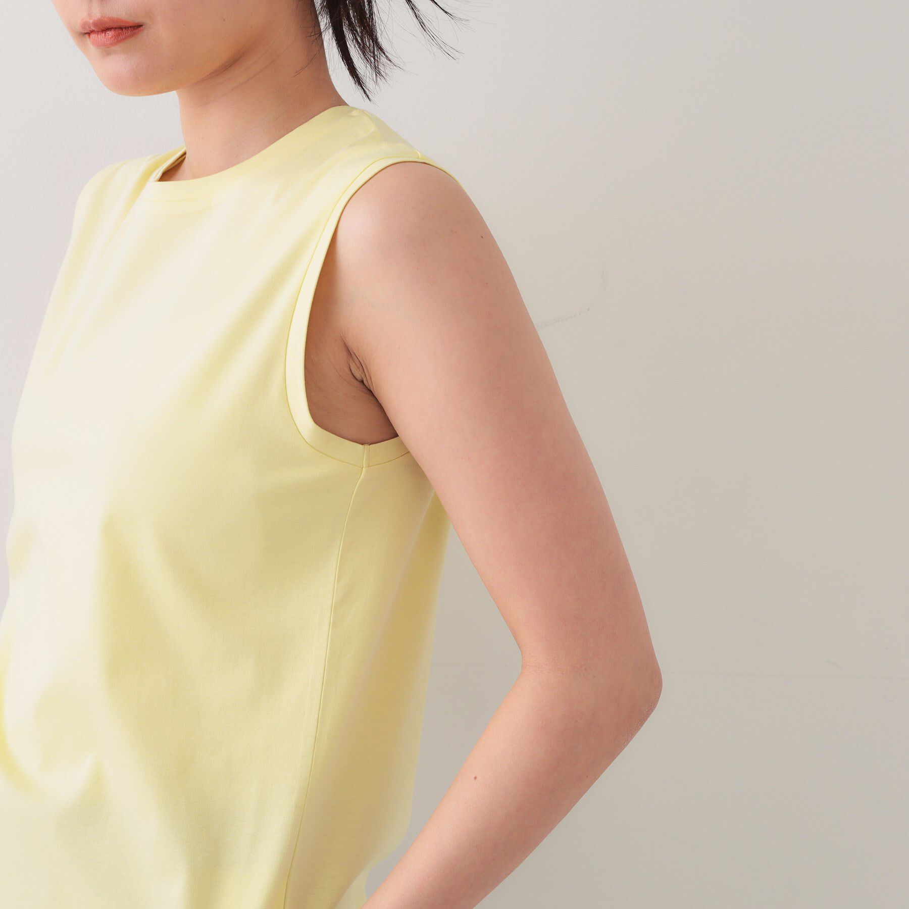 OPAQUE.CLIP「《5色展開》ベーシックノースリーブトップス【接触冷感/洗濯機洗い可】」|キャミソール|