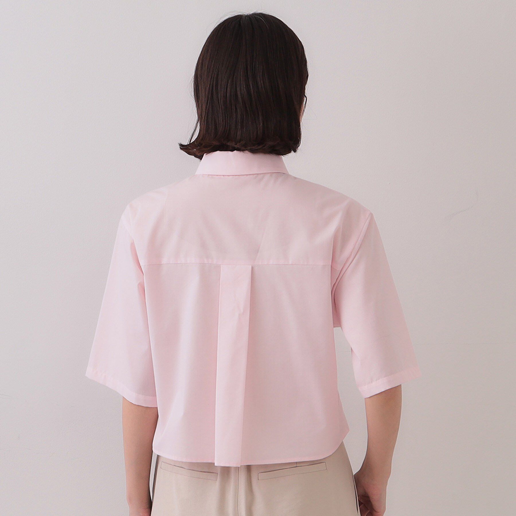 OPAQUE.CLIP「フリルショートシャツ【洗濯機洗い可】」|シャツ・ブラウス|