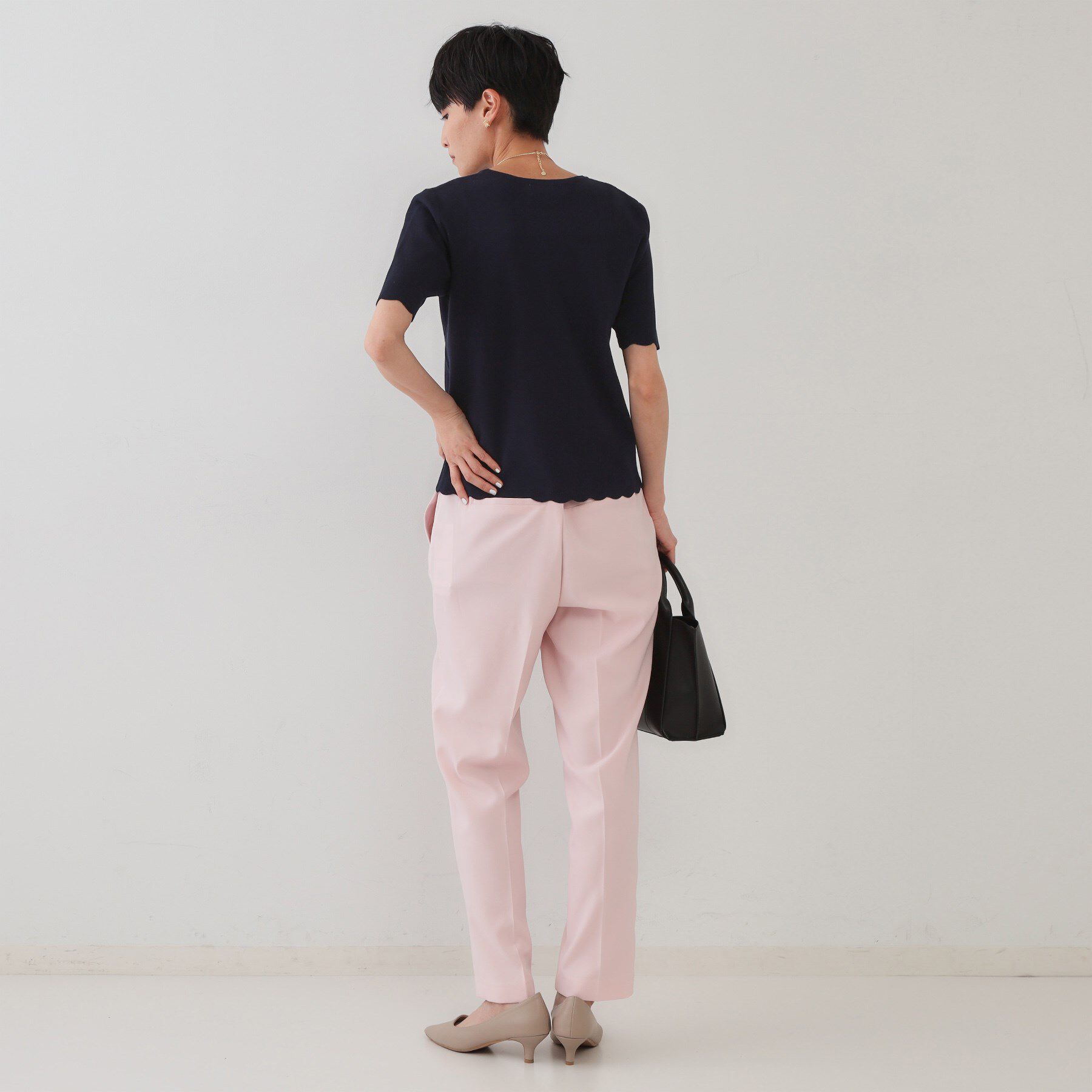 OPAQUE.CLIP「裾スカラップニット【洗濯機洗い可】」|ニット・セーター|