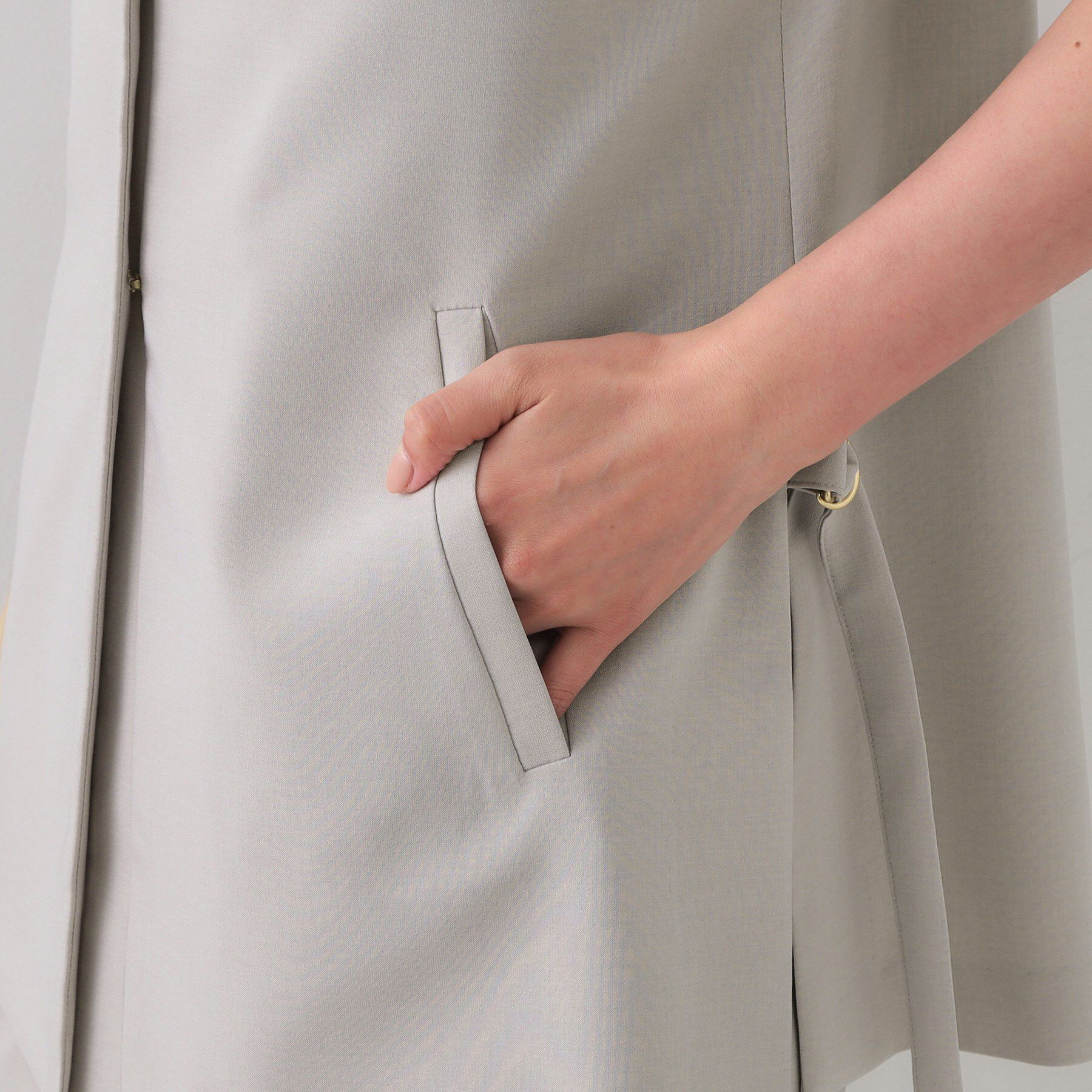 OPAQUE.CLIP「ストレッチVネックジレ/セットアップ対応【UV/接触冷感/洗濯機洗い可/抗ピル】」|ベスト・ジレ|