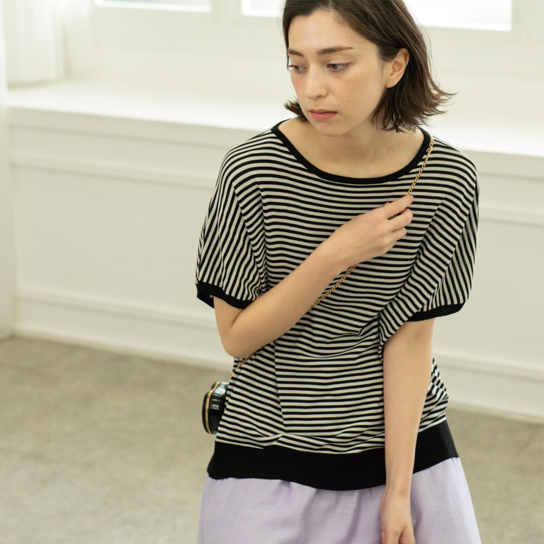 OPAQUE.CLIP「《6色展開/S-LLサイズ》ドルマンスリーブニット【UV/接触冷感/洗濯機洗い可/抗ピル】」|ニット・セーター|