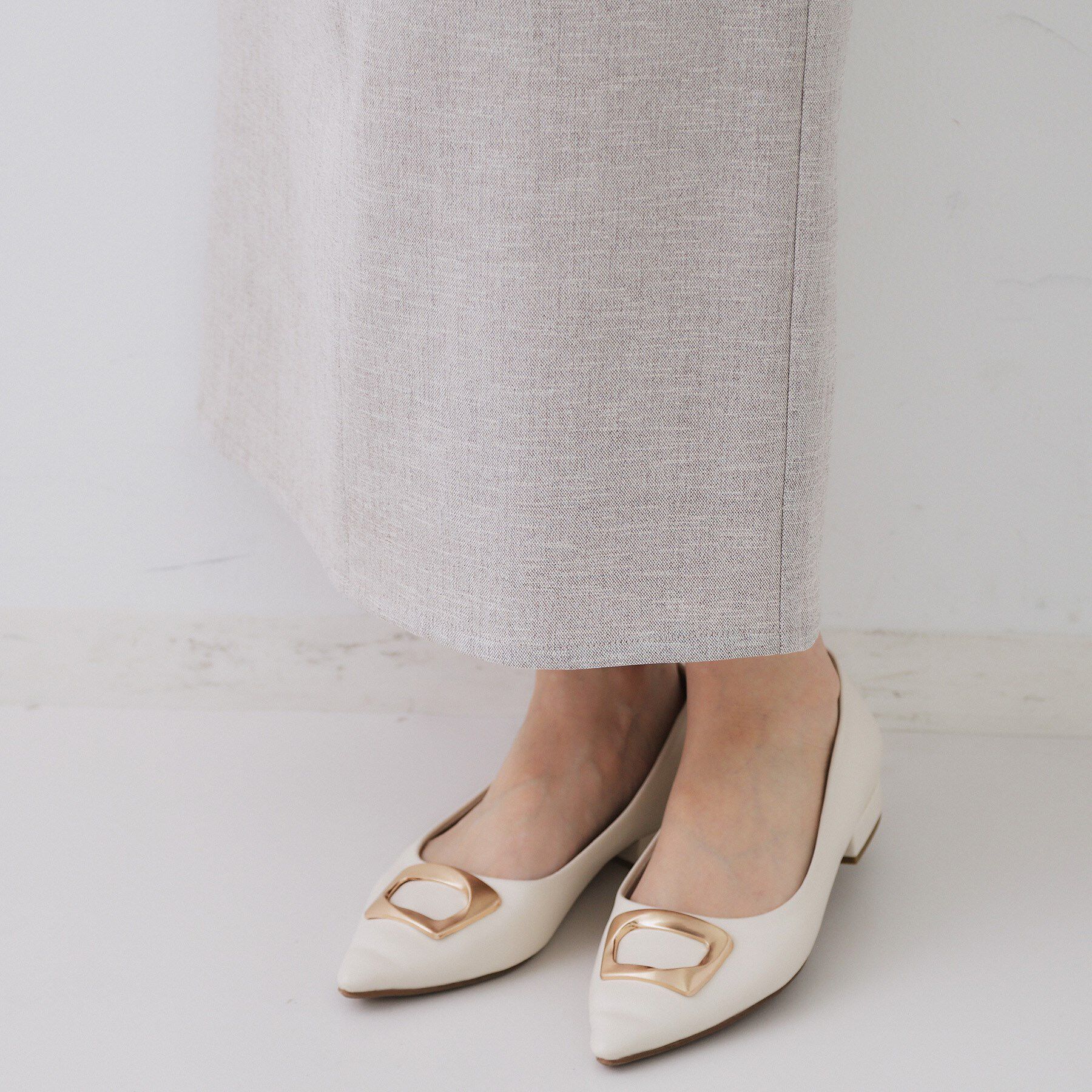 OPAQUE.CLIP「《美人百花掲載》ストレッチリネンライクタイトスカート【洗濯機洗い可】」|スカート|