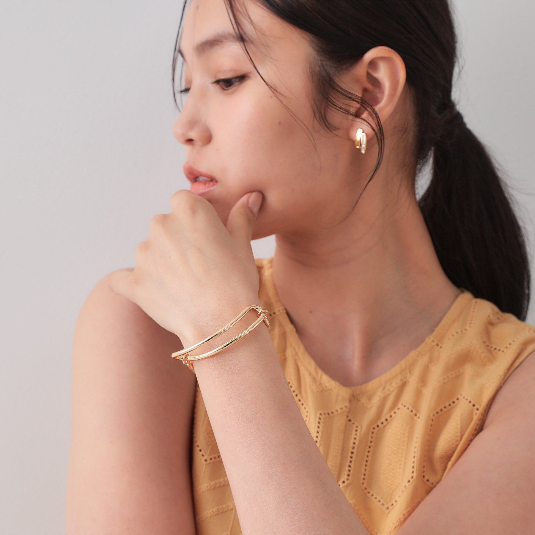 OPAQUE.CLIP「オーバルスネークチェーンブレスレット」|ブレスレット・バングル|