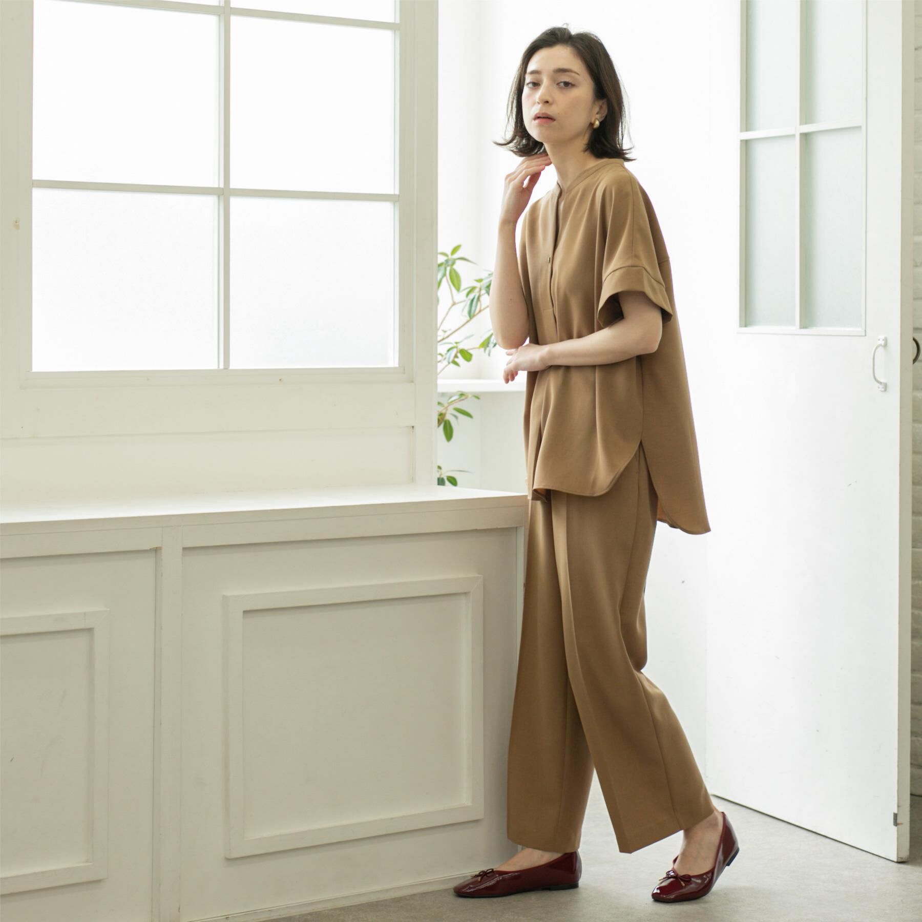 OPAQUE.CLIP「美脚イージーワイドパンツ【防シワ/洗濯機洗い可/抗ピル/ストレッチ】《丈が選べる/SS-LLサイズ/」|その他|