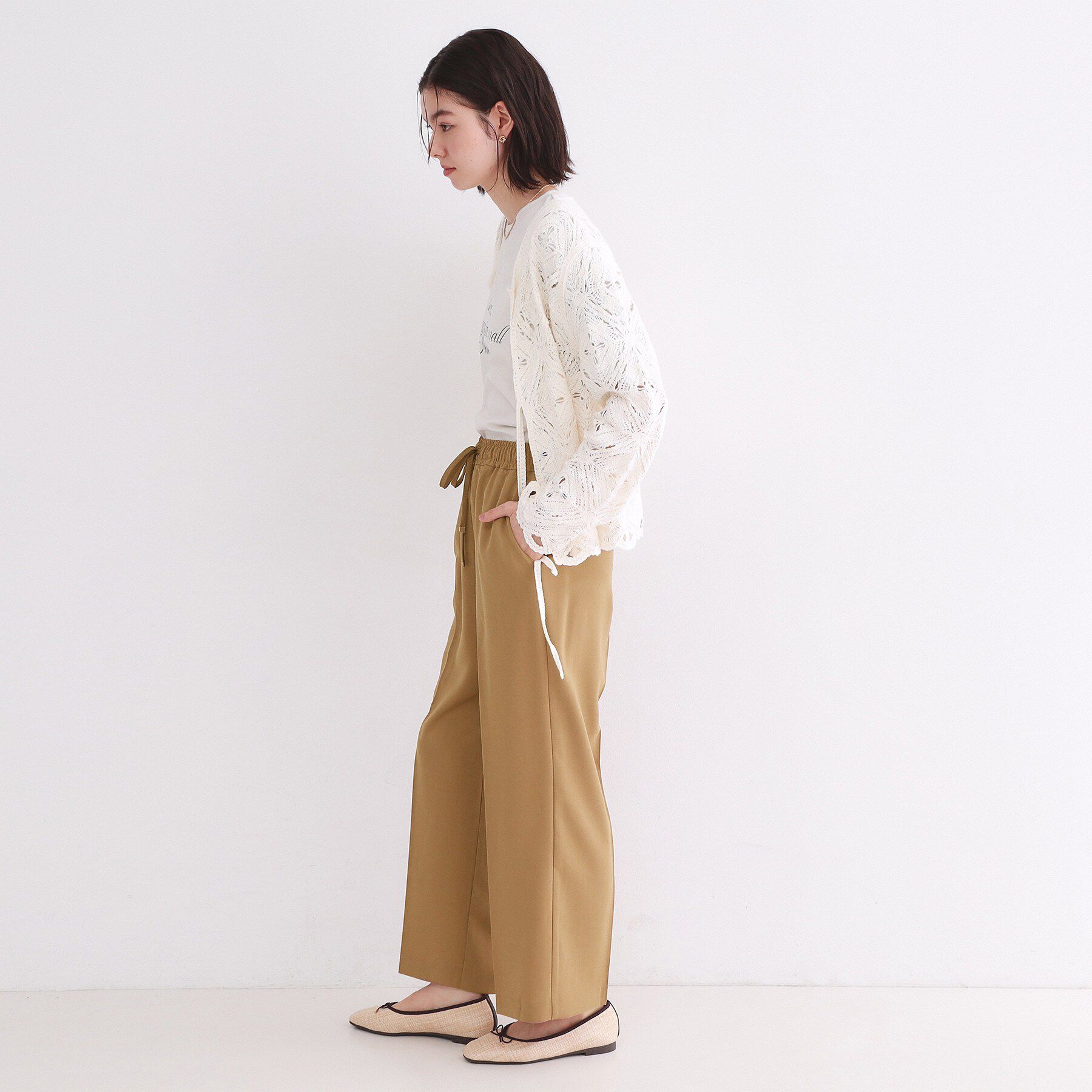 OPAQUE.CLIP「美脚イージーワイドパンツ【防シワ/洗濯機洗い可/抗ピル/ストレッチ】《丈が選べる/SS-LLサイズ/」|その他|