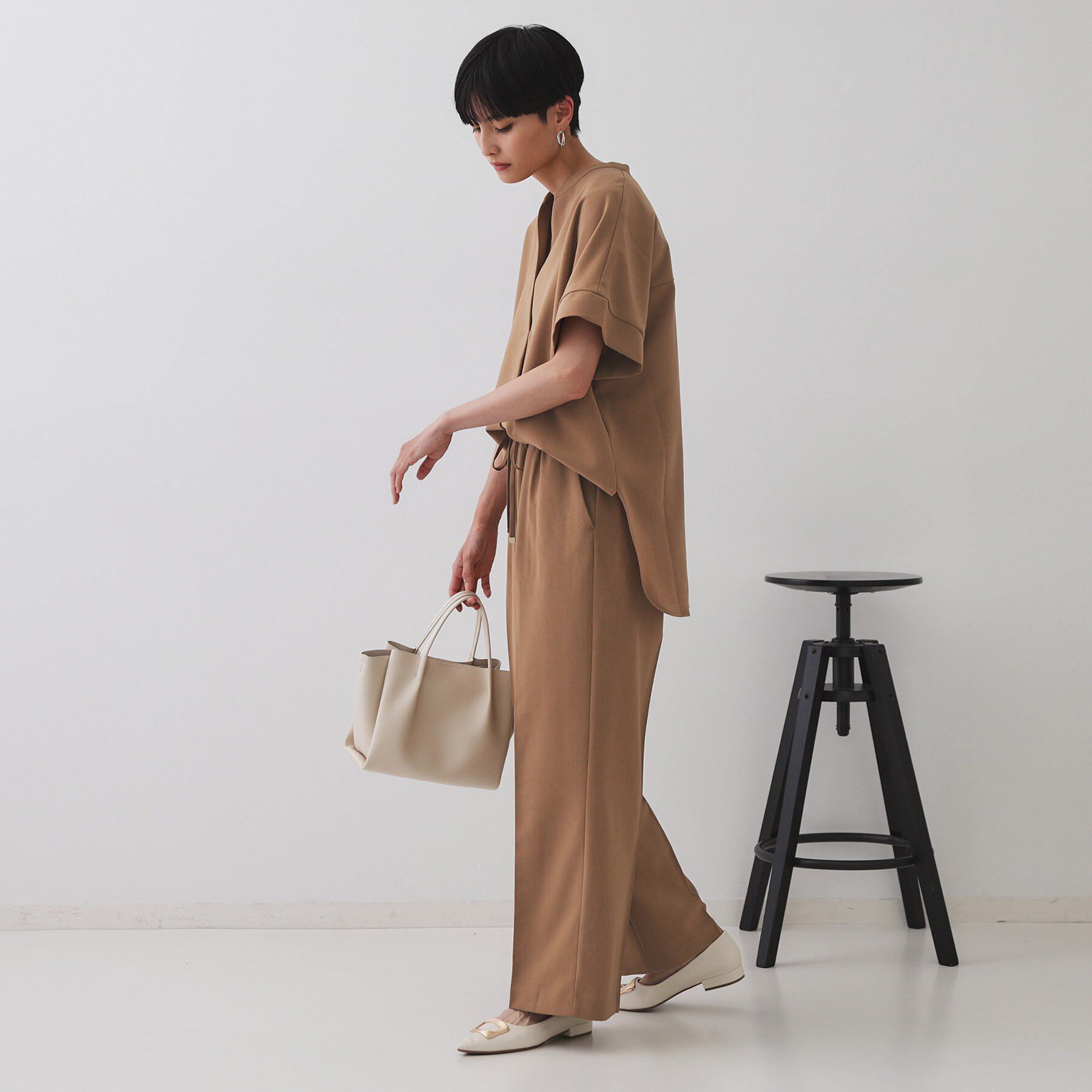 OPAQUE.CLIP「美脚イージーワイドパンツ【防シワ/洗濯機洗い可/抗ピル/ストレッチ】《丈が選べる/SS-LLサイズ/」|その他|