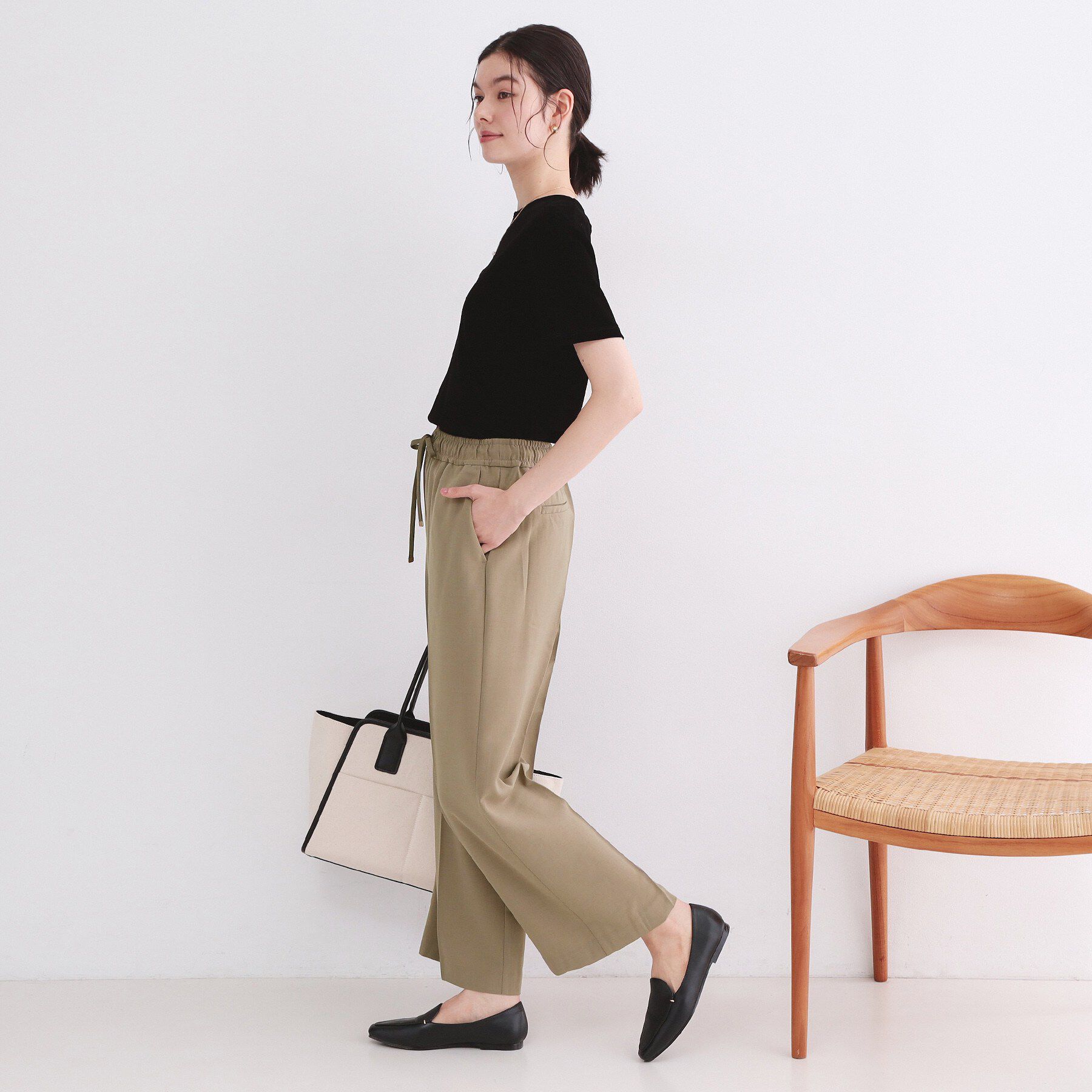 OPAQUE.CLIP「美脚イージーワイドパンツ【防シワ/洗濯機洗い可/抗ピル/ストレッチ】《丈が選べる/SS-LLサイズ/」|その他|