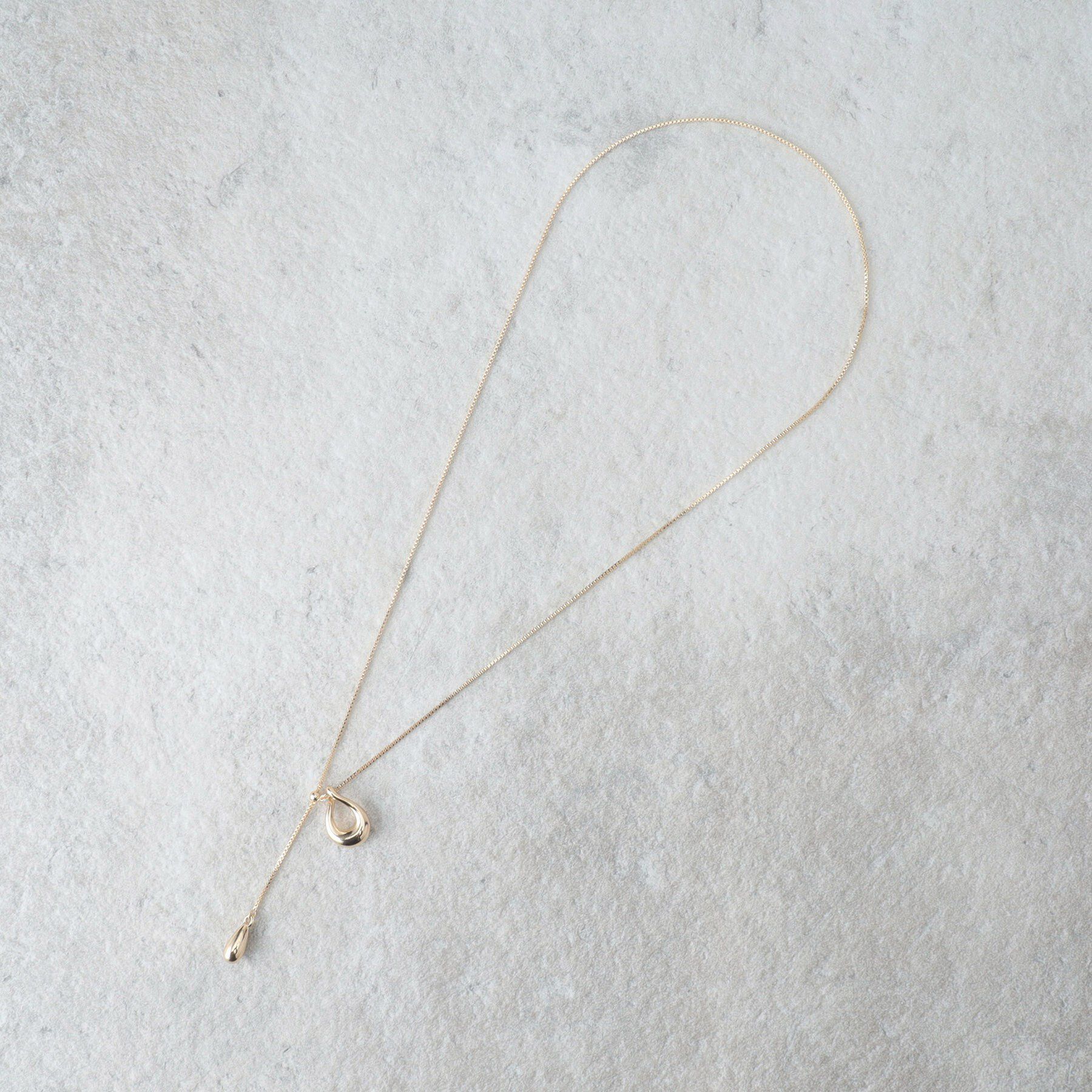 OPAQUE.CLIP「【2WAY】Y字しずくメタルネックレス」|ネックレス|