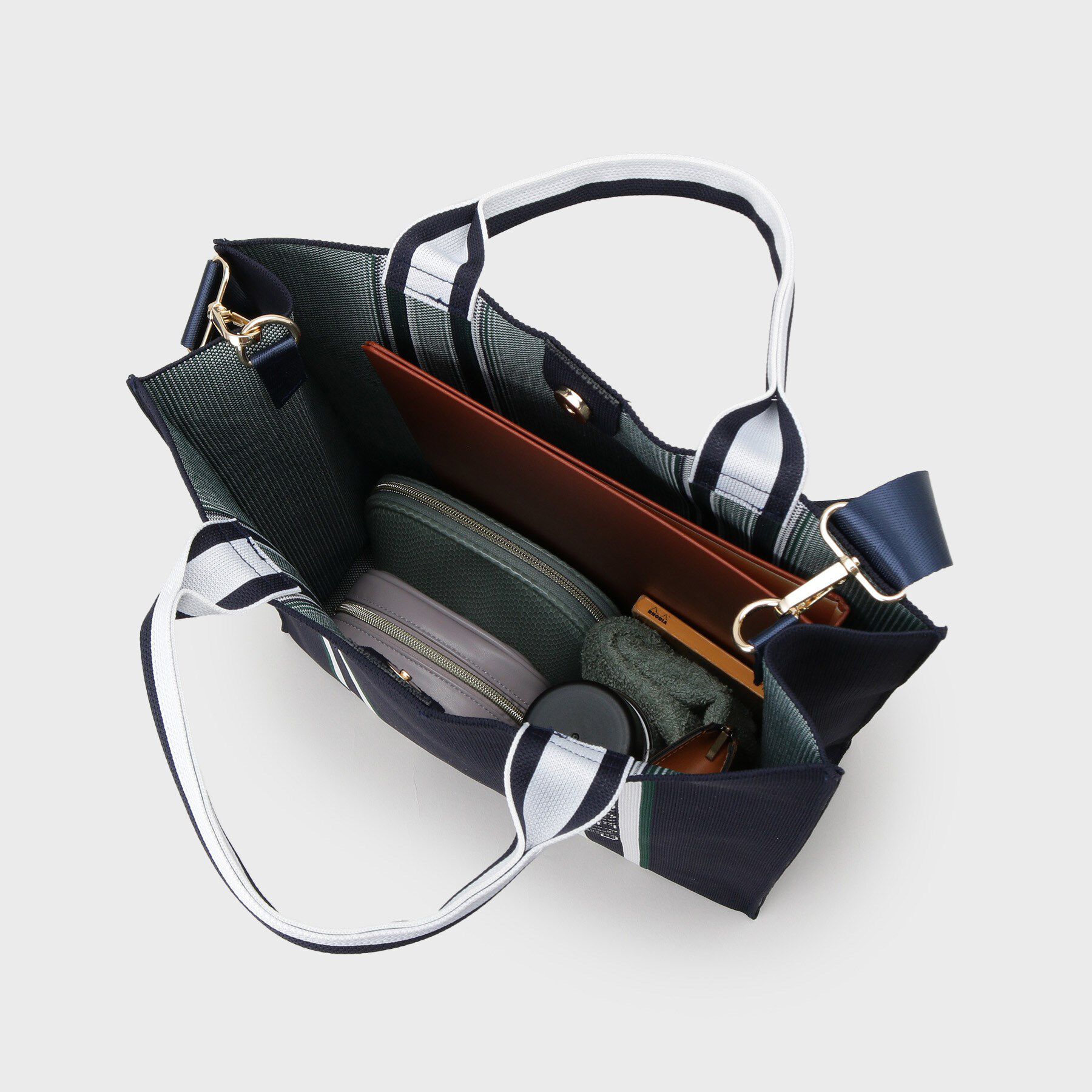 OPAQUE.CLIP「【2WAY/A4サイズ対応】ラインハンドルスクエアニットトートバッグ」|トートバッグ|