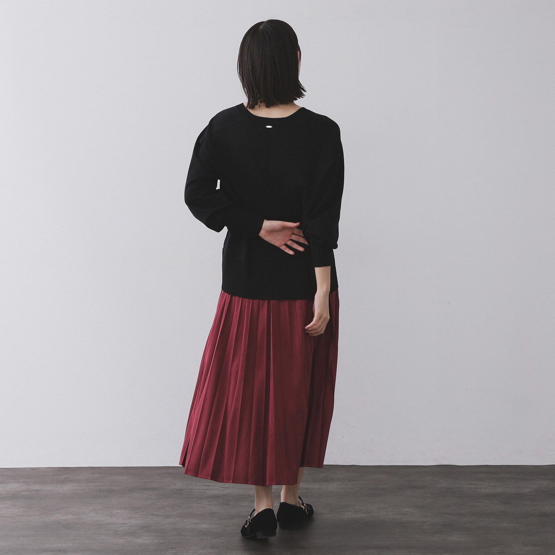 OPAQUE.CLIP「リラクシーVネックニット【洗濯機洗OK】《6col》」|ニット・セーター|