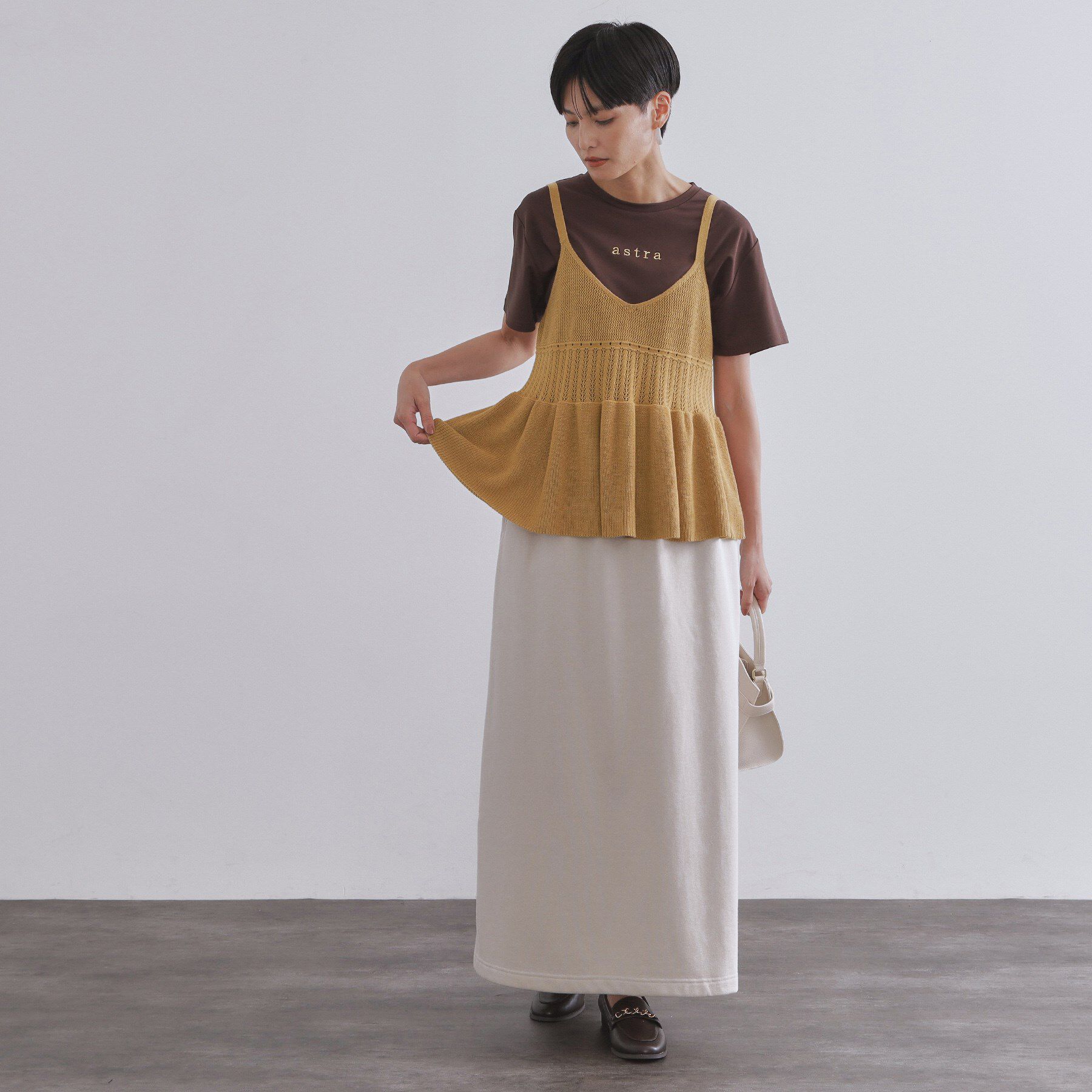 OPAQUE.CLIP「カギ針風ニットキャミビスチェ【洗濯機洗い可】」|ニット・セーター|