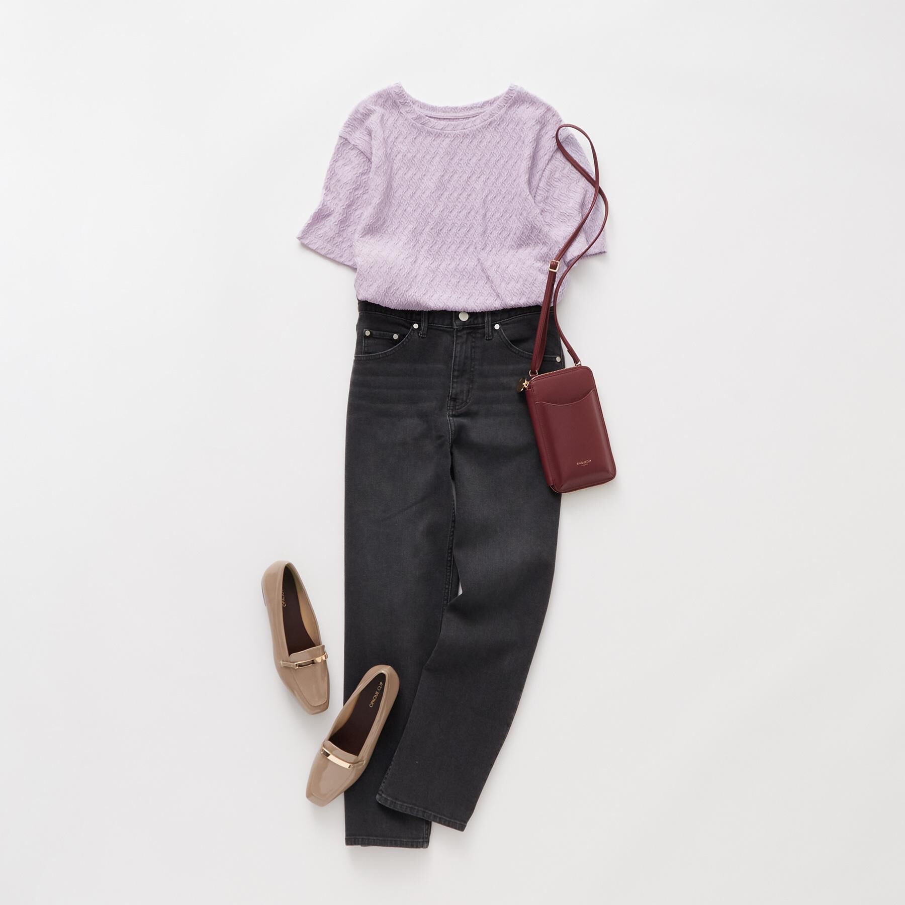 OPAQUE.CLIP「ふくれジャカードトップス【洗濯機洗い可】」|Tシャツ・カットソー|