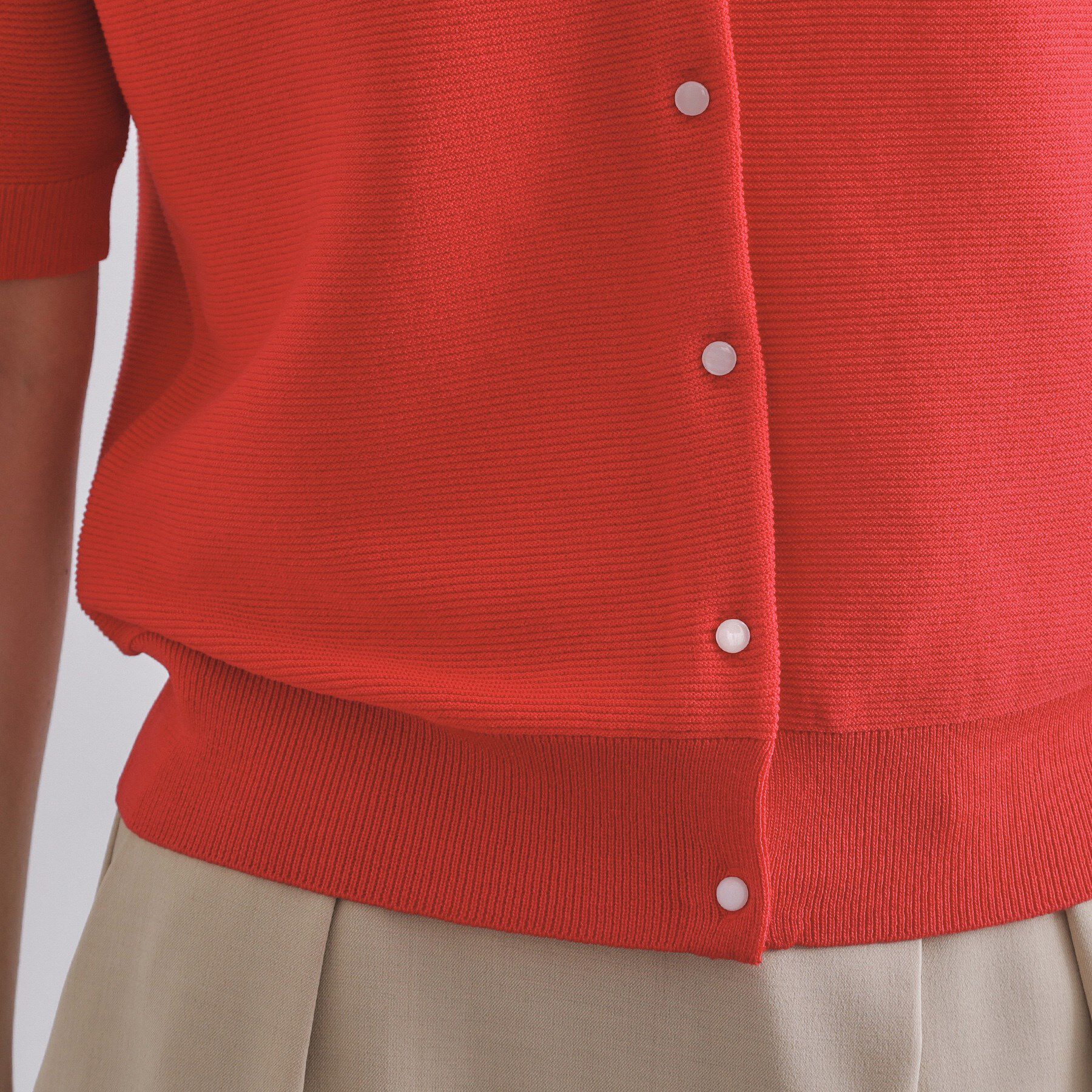 OPAQUE.CLIP「ガーダーニットカーディガン【UVケア/洗濯機洗い可】」|カーディガン|