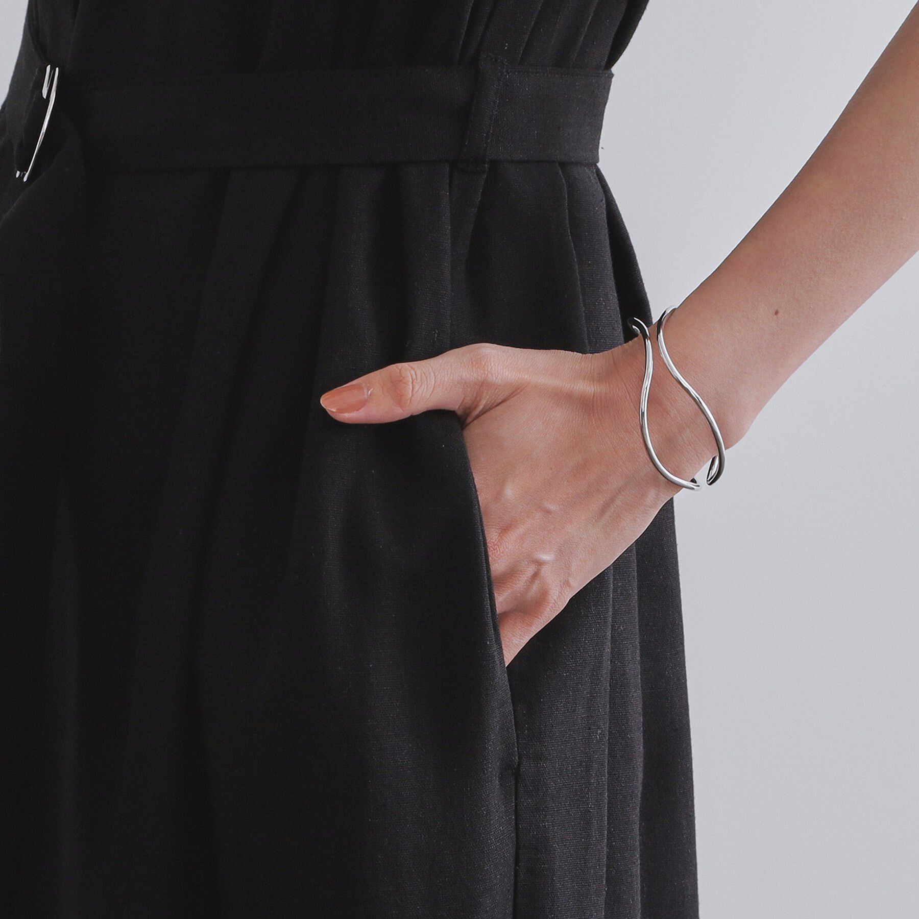 OPAQUE.CLIP「《Can Cam掲載》麻混ベルト付きオールインワン【洗濯機洗い可】」|オールインワン|