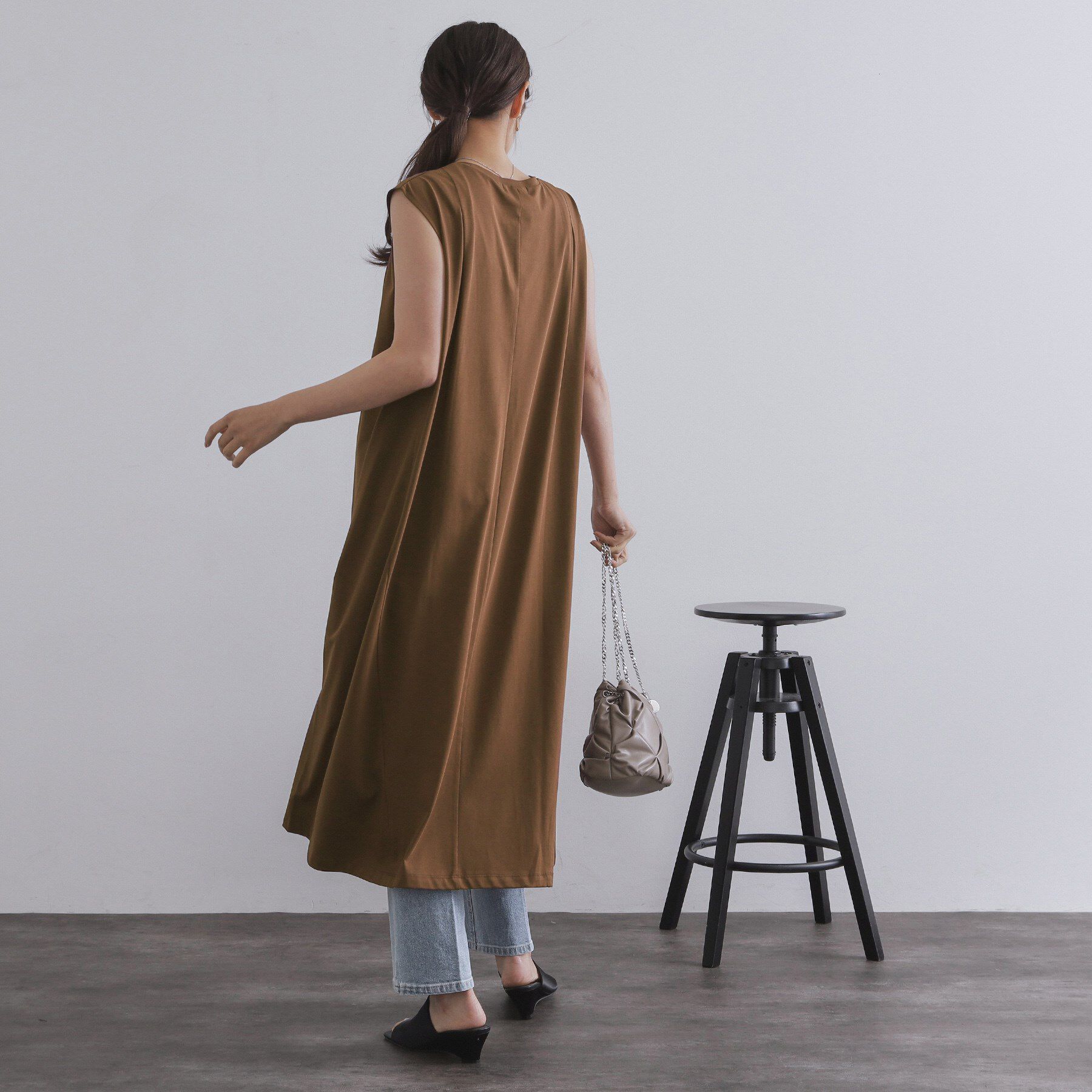 OPAQUE.CLIP「カットソーフレアワンピース【接触冷感/洗濯機洗い可】」|ワンピース|