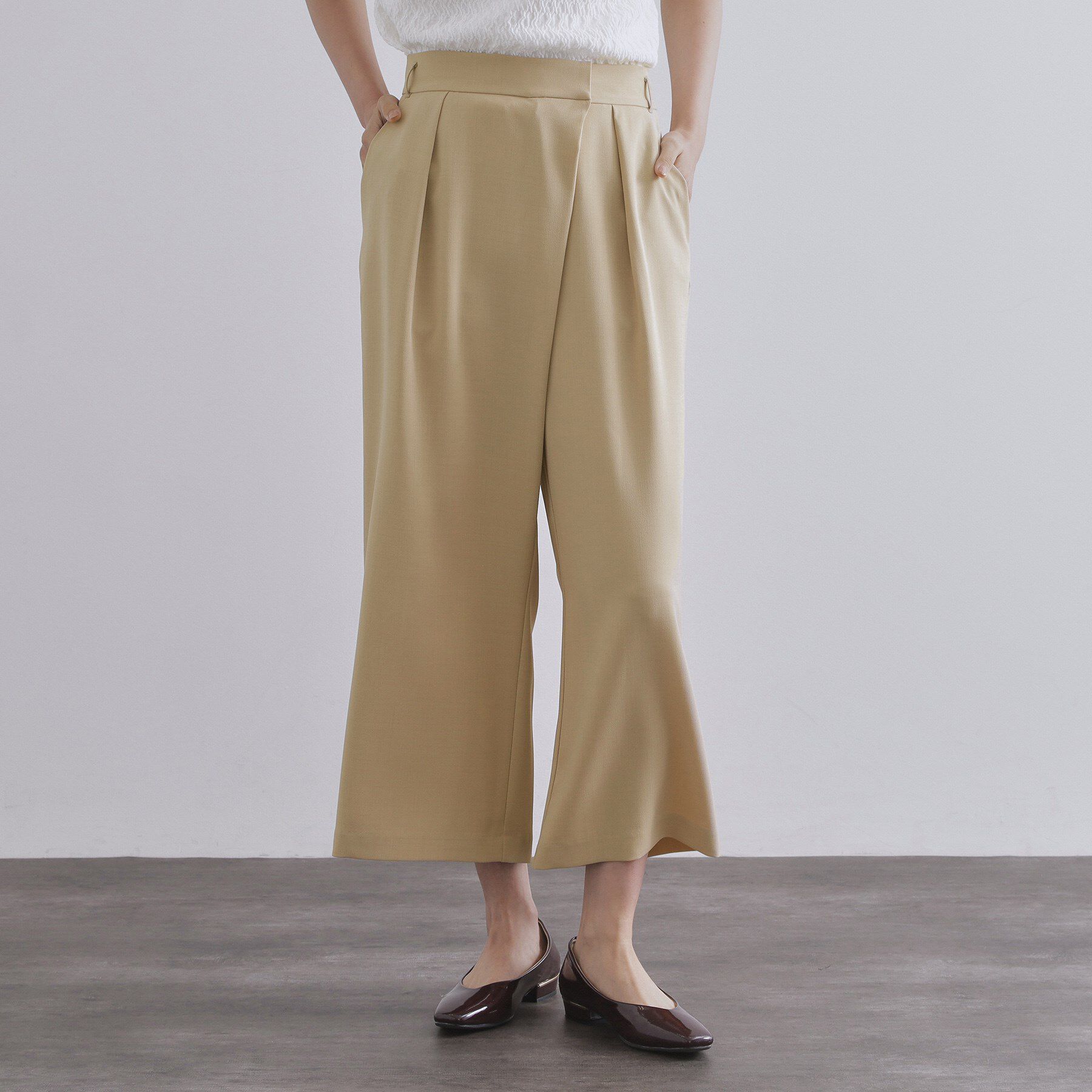 OPAQUE.CLIP「サッシュリボン付きラップデザインパンツ【洗濯機洗い可】」|その他|