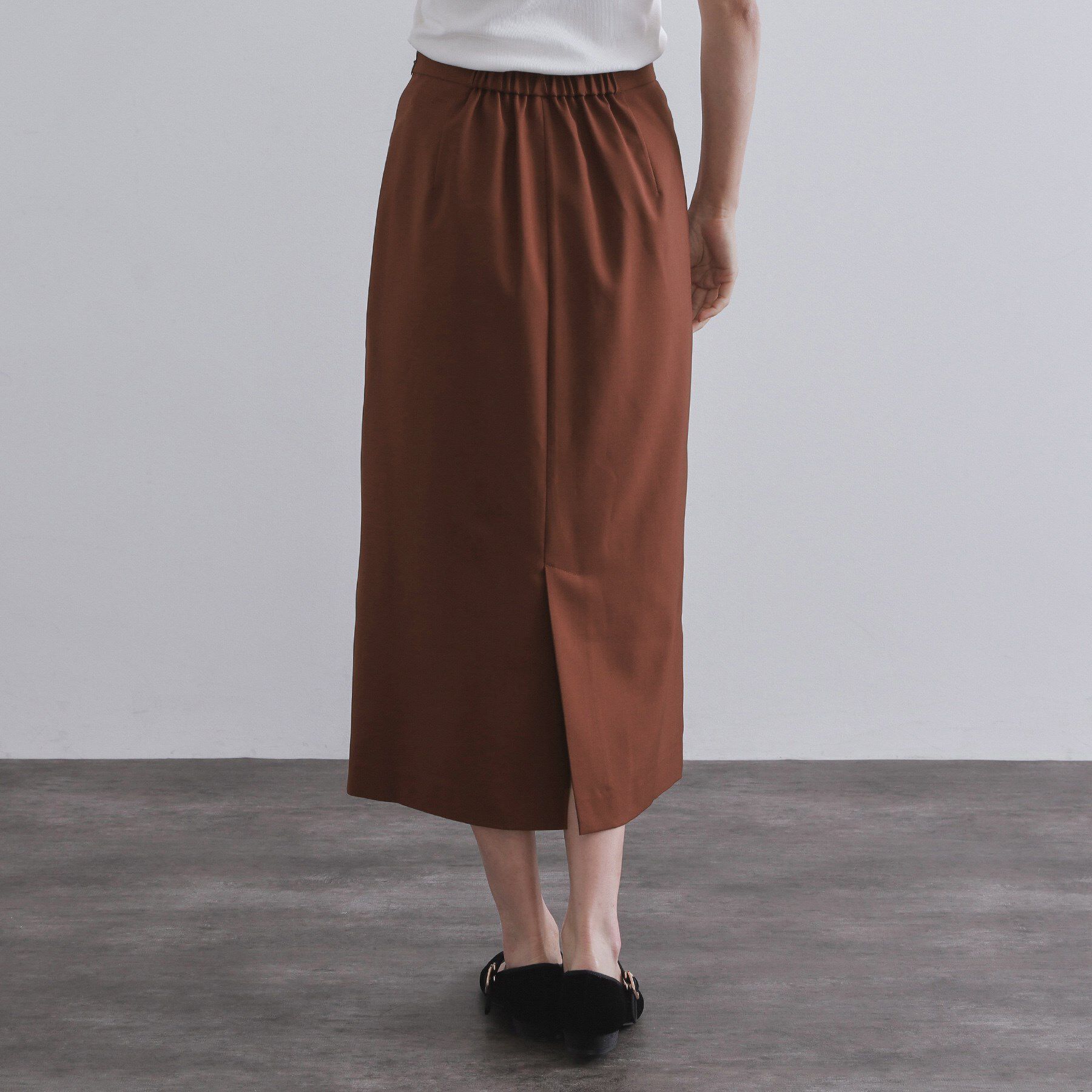 OPAQUE.CLIP「ポケットデザインナロースカート【洗濯機洗い可】」|スカート|