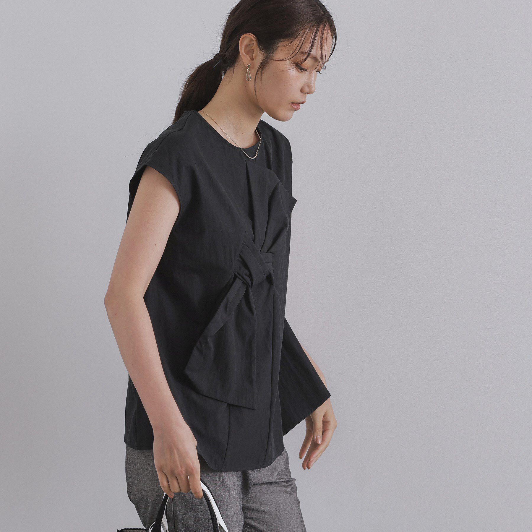 OPAQUE.CLIP「リボンモチーフブラウス【洗濯機洗い可】」|シャツ・ブラウス|