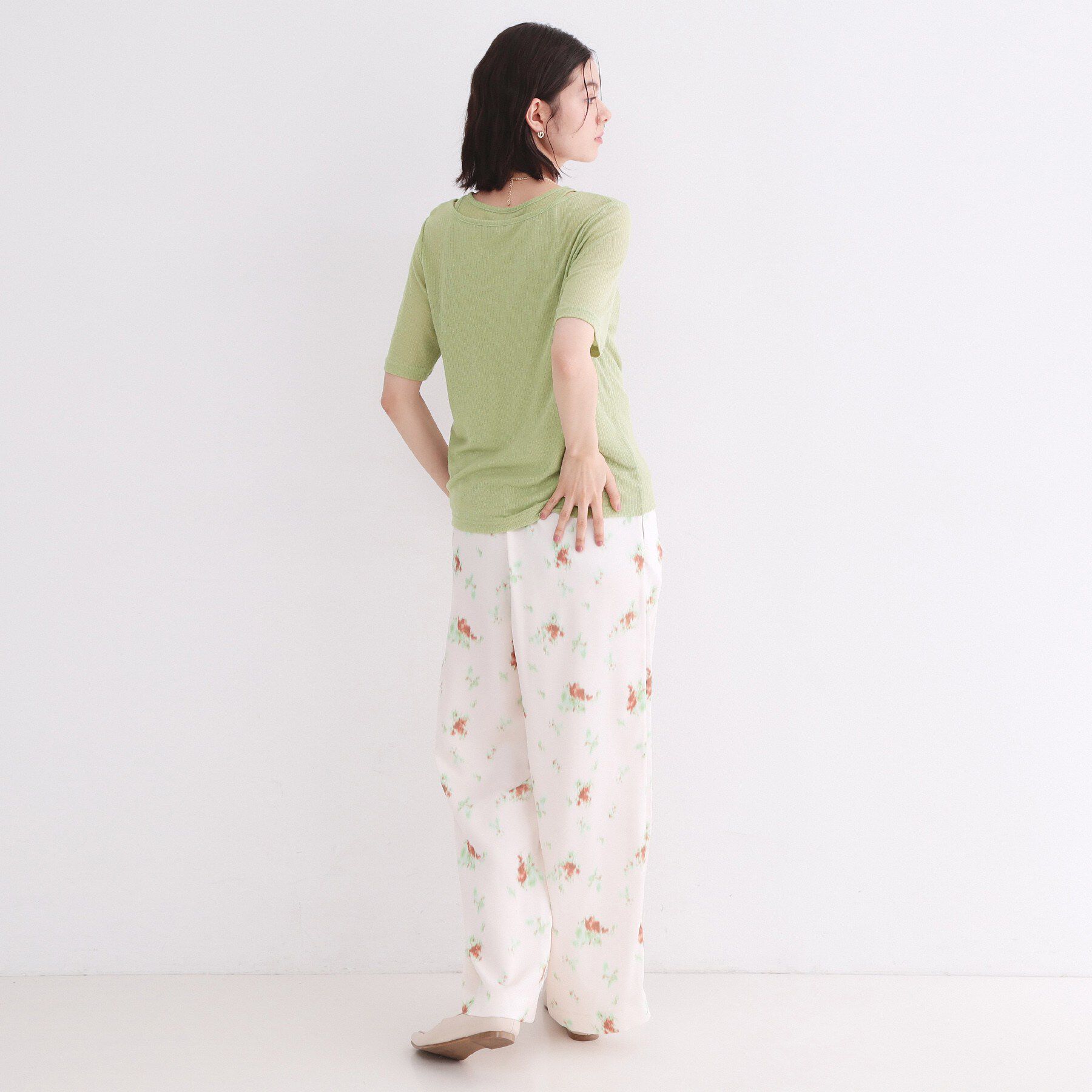 OPAQUE.CLIP「シアーリブレイヤードカットソー【洗濯機洗い可】」|Tシャツ・カットソー|