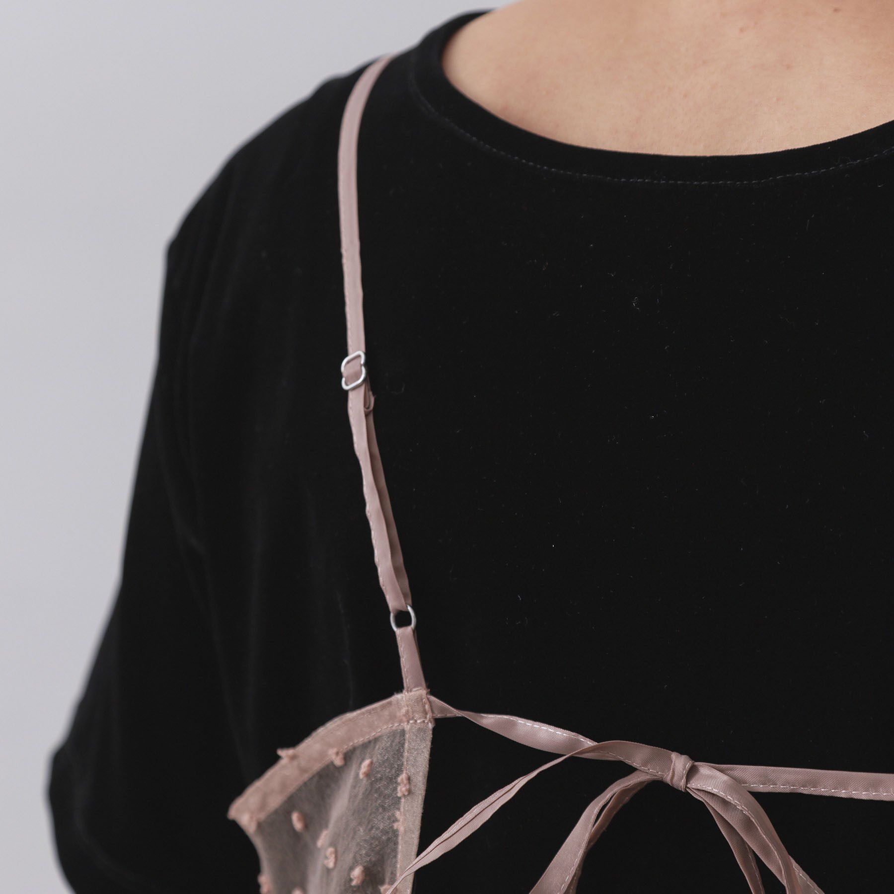 OPAQUE.CLIP「シアードットレイヤードキャミワンピース【洗濯機洗い可】」|ワンピース|