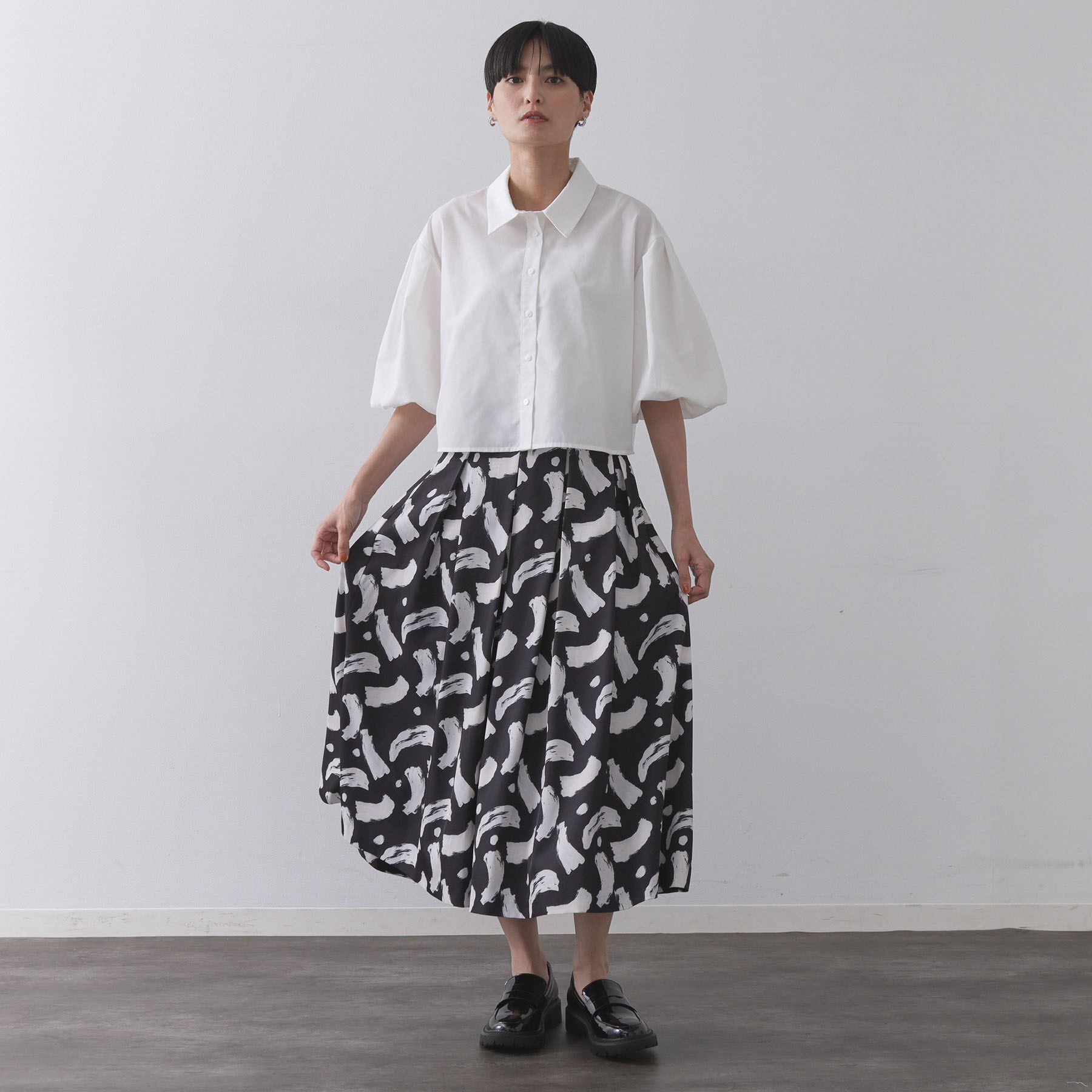 OPAQUE.CLIP「バルーンスリーブシャツ【洗濯機洗い可】」|シャツ・ブラウス|