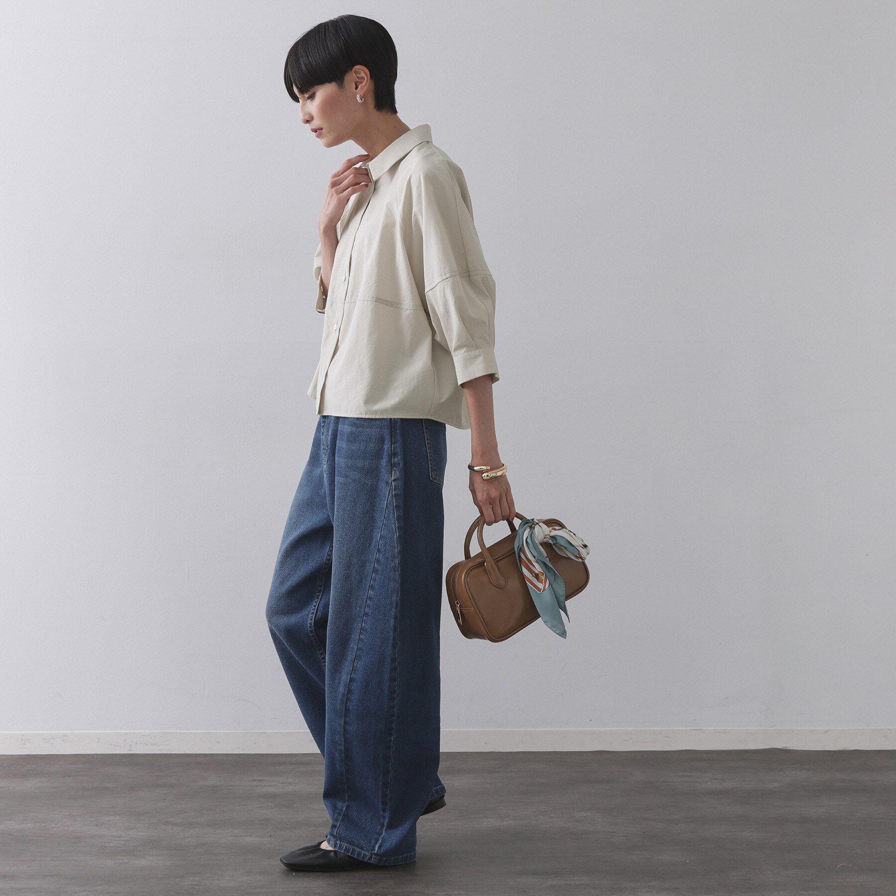 OPAQUE.CLIP「切替フォルムシャツ【洗濯機洗い可】」|シャツ・ブラウス|