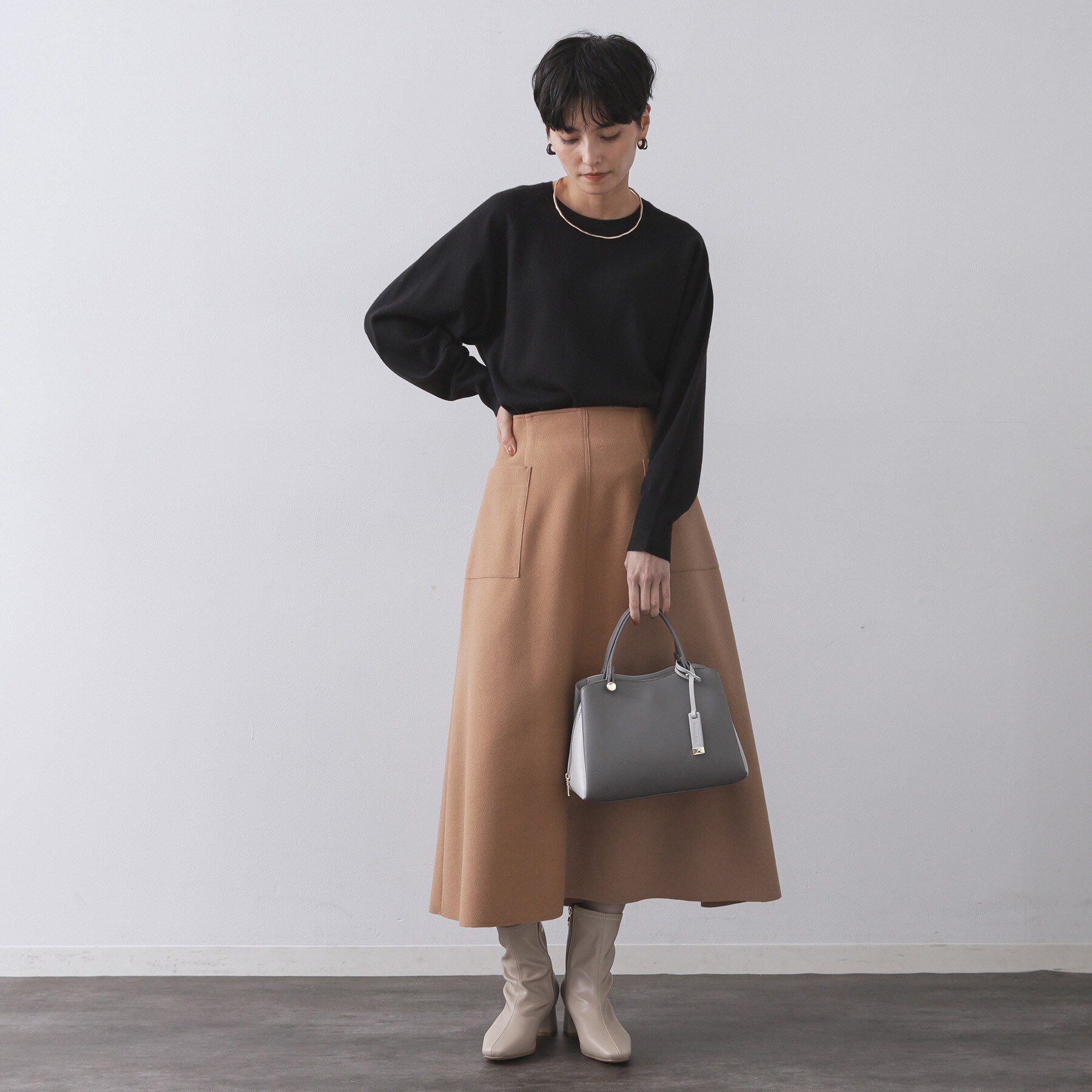 OPAQUE.CLIP「【2WAY/名品】バイカラーミドルボストンバッグ」|ショルダー・メッセンジャー|