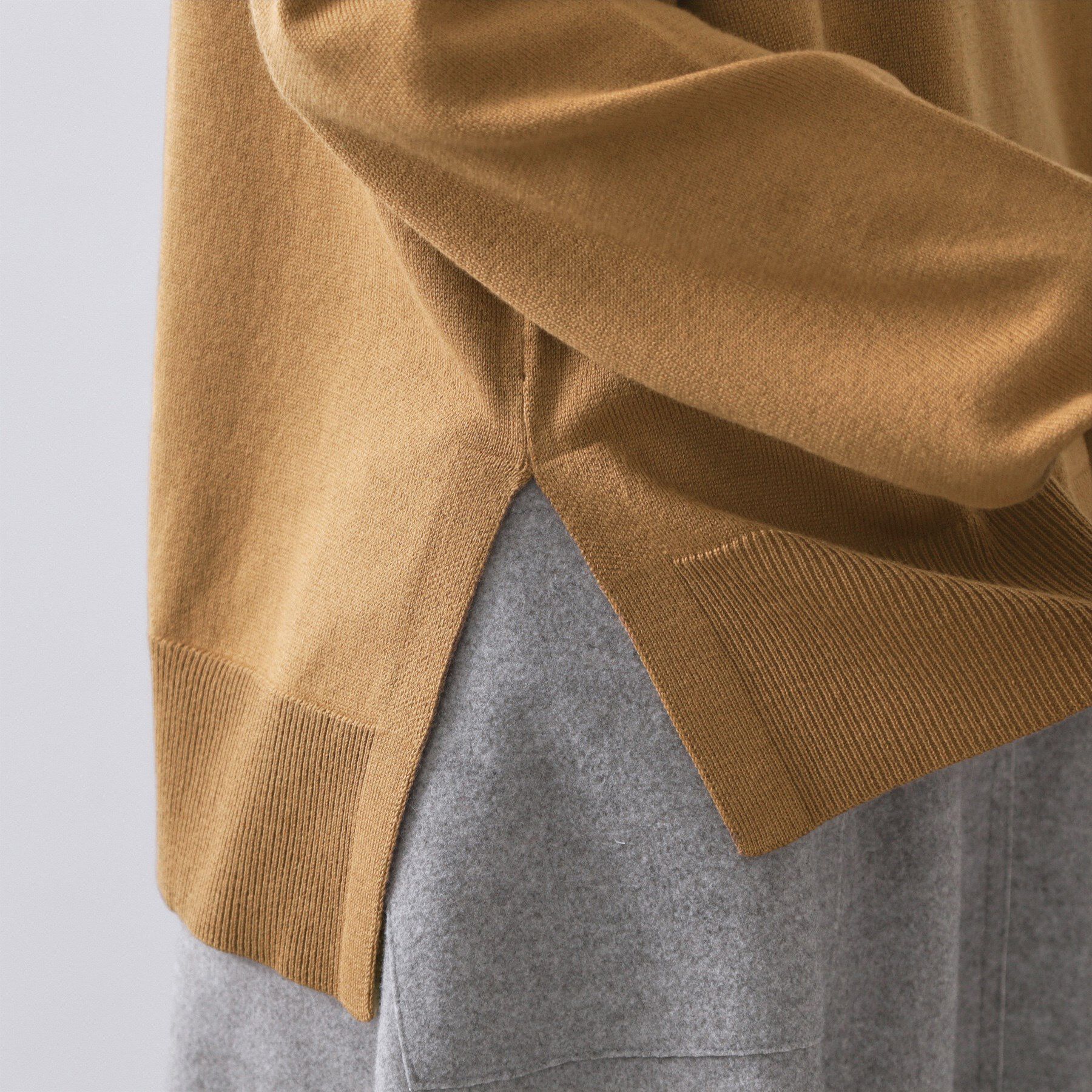 OPAQUE.CLIP「ボートネックニット/エクストラファインメリノウール【THEシリーズ/洗濯機OK】」|ニット・セーター|