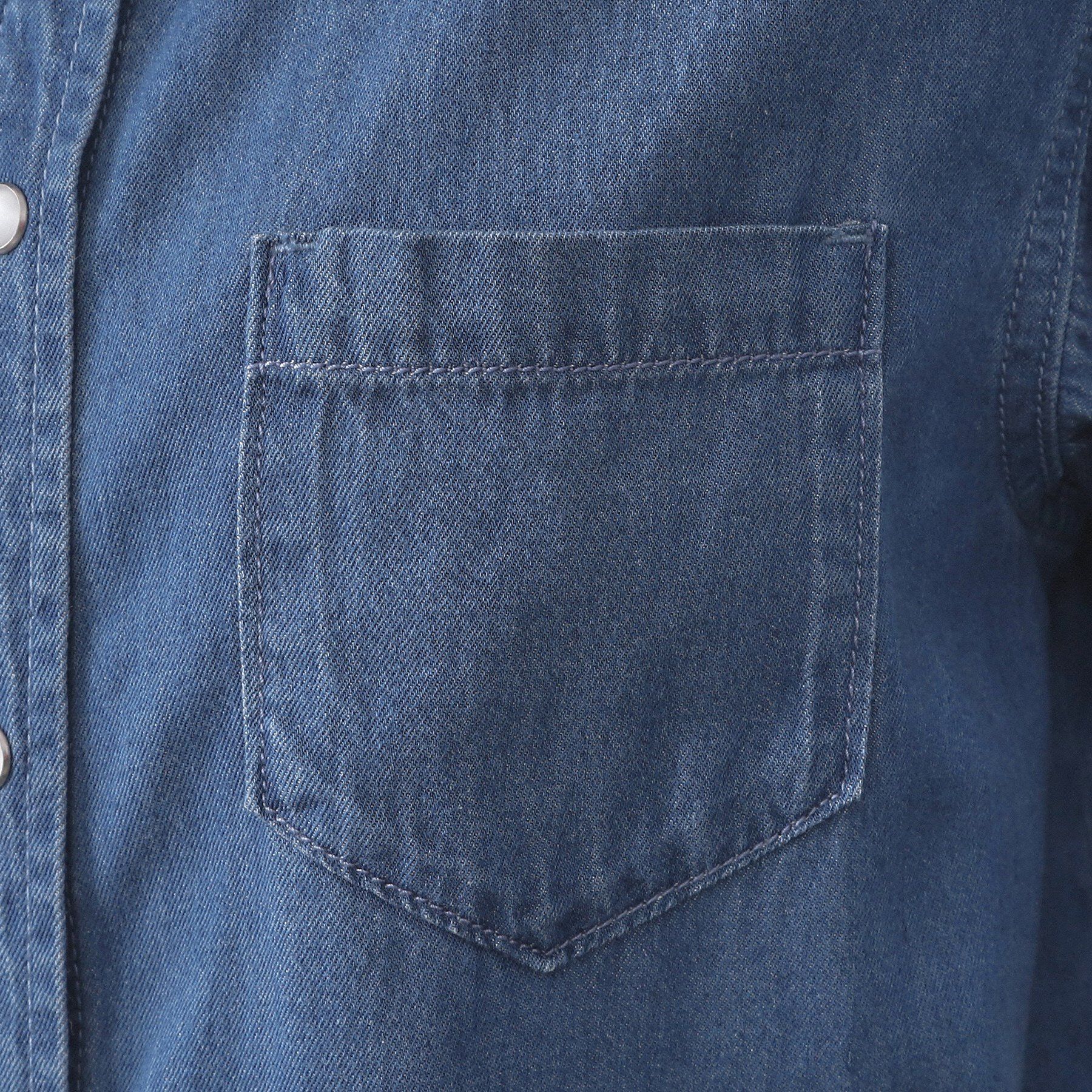 OPAQUE.CLIP「セルロース混デニムボウタイブラウス【洗濯機洗い可】」|シャツ・ブラウス|