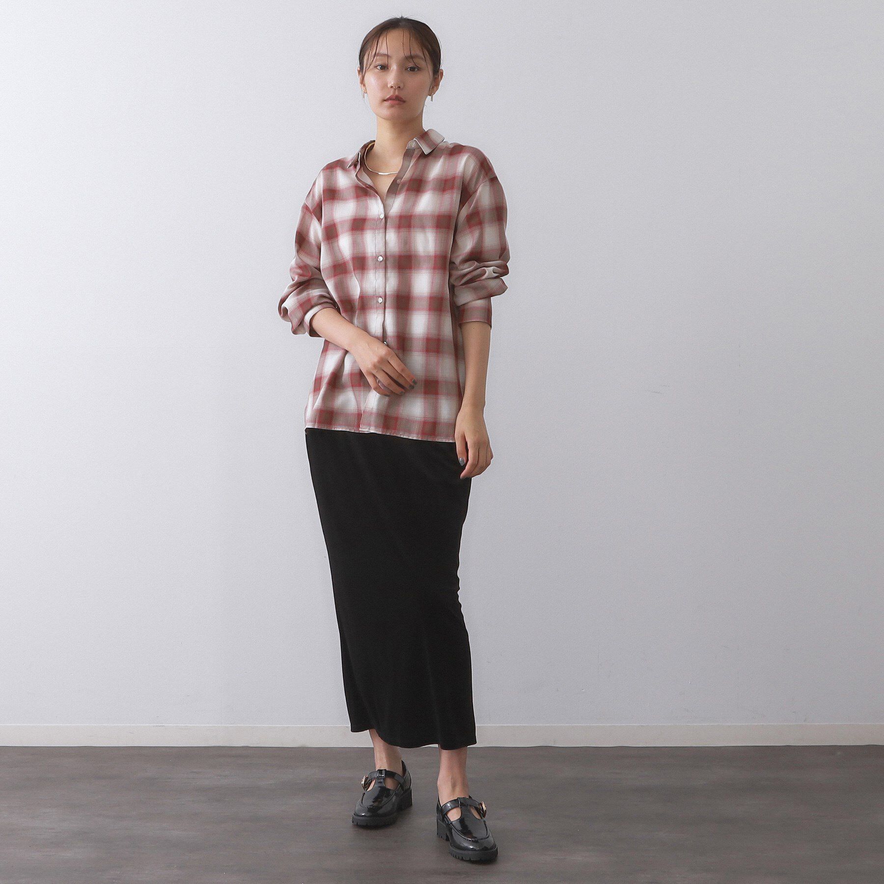 OPAQUE.CLIP「オンブレチェックシャツ【洗濯機洗い可】」|シャツ・ブラウス|