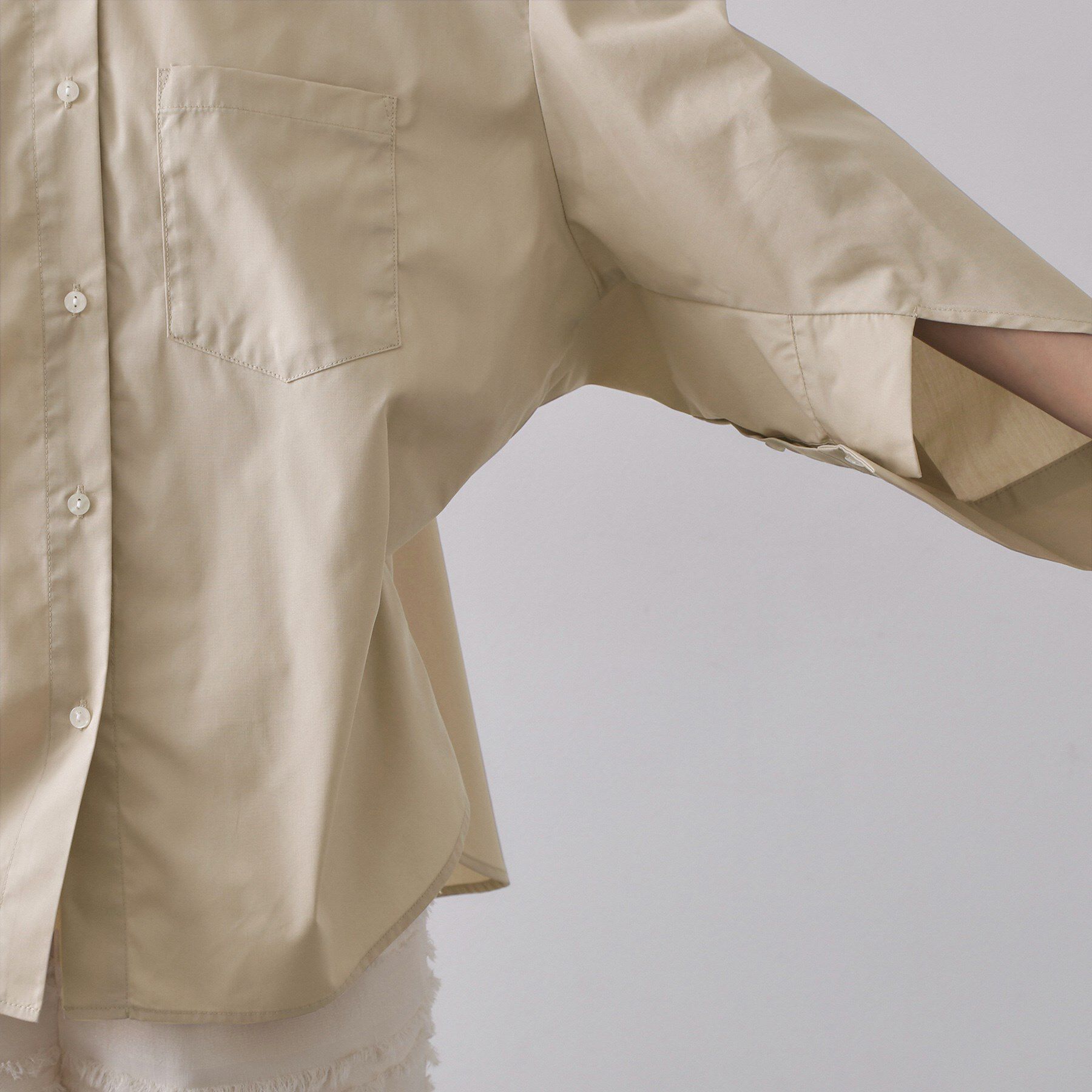 OPAQUE.CLIP「フォルムデザインシャツ【洗濯機OK】」|シャツ・ブラウス|