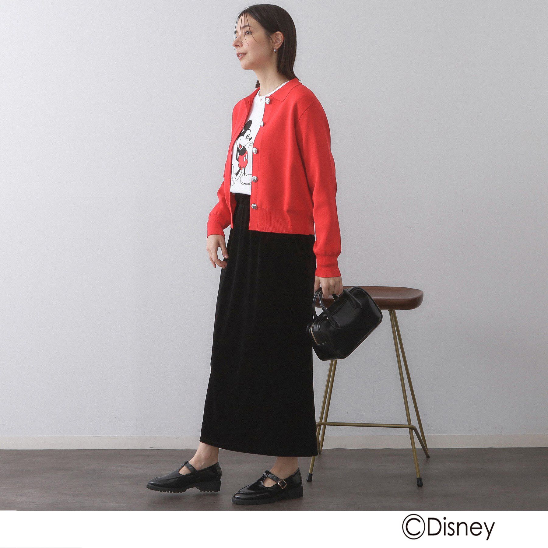 OPAQUE.CLIP「【Mickey Mouse】プリントロングTシャツ」|Tシャツ・カットソー|