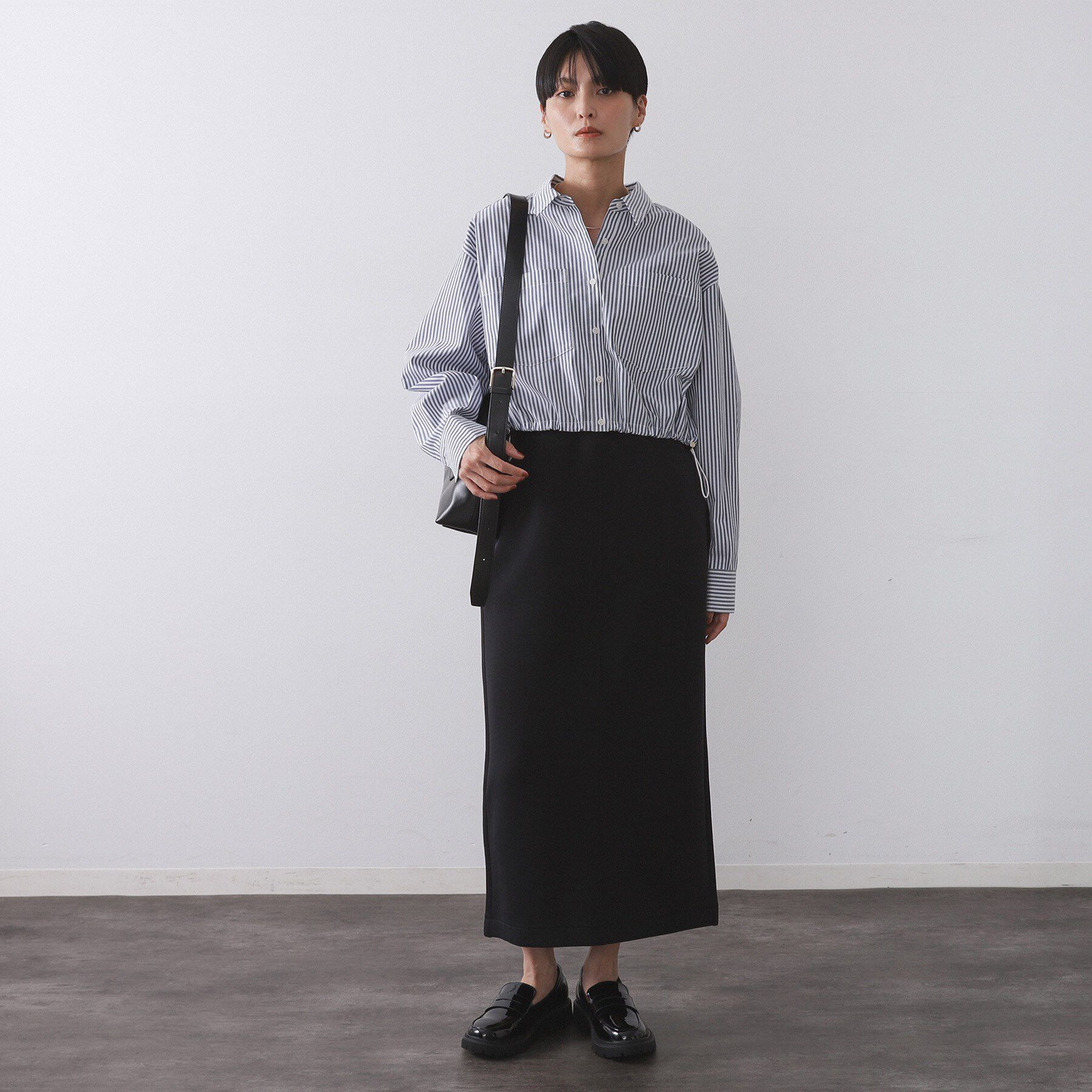 OPAQUE.CLIP「イージーナロースカート/セットアップ対応可【洗濯機OK】」|スカート|