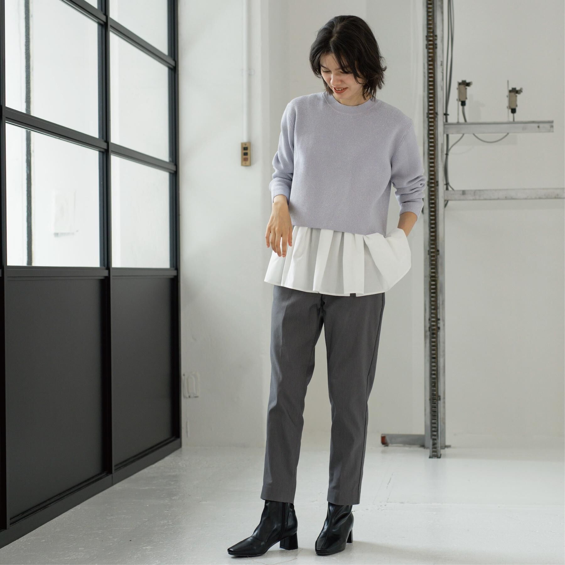 OPAQUE.CLIP「裏起毛ハイストレッチイージーテーパードパンツ【洗濯機OK】」|その他|