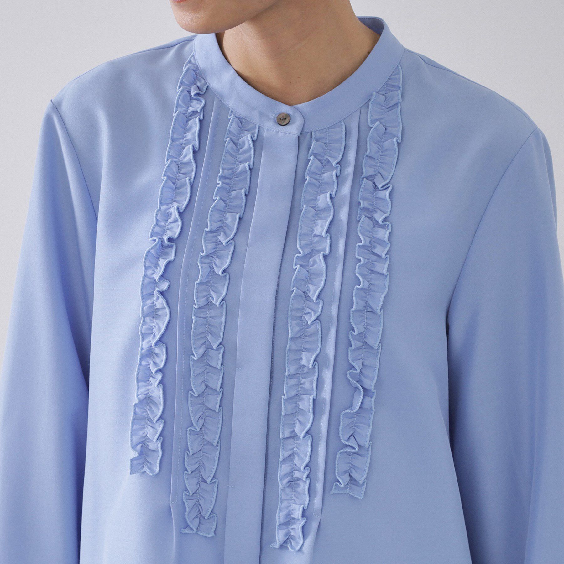 OPAQUE.CLIP「フロントフリルブラウス【洗濯機OK】」|シャツ・ブラウス|