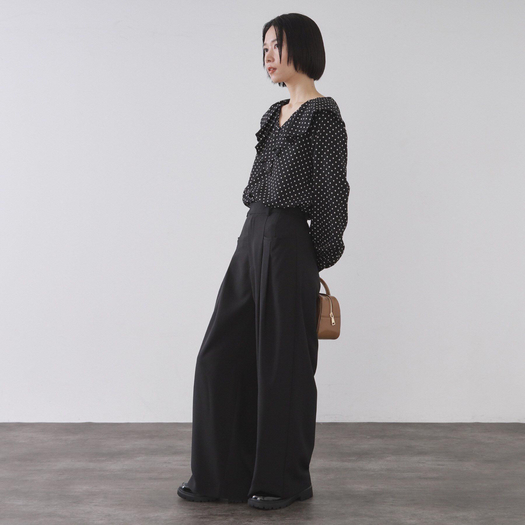 OPAQUE.CLIP「タックデザインワイドパンツ【洗濯機OK】」|その他|