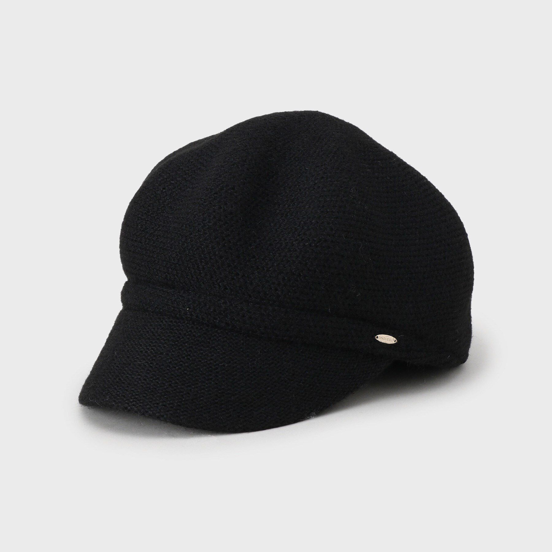 OPAQUE.CLIP「プレート付きキャスケット」|キャップ・キャスケット|ブラック(019)