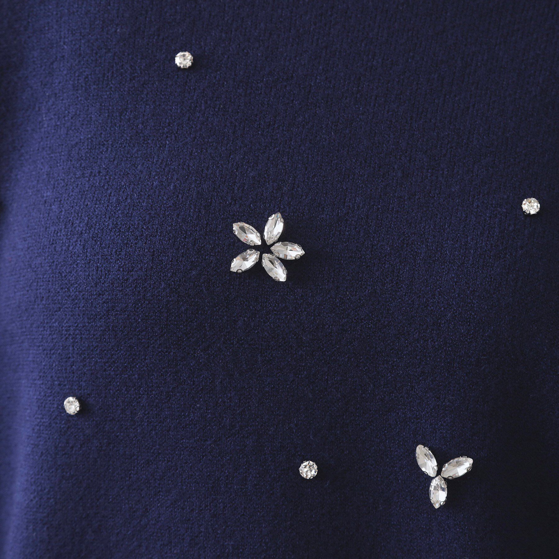 OPAQUE.CLIP「ビジューニットトップス【洗える】」|ニット・セーター|