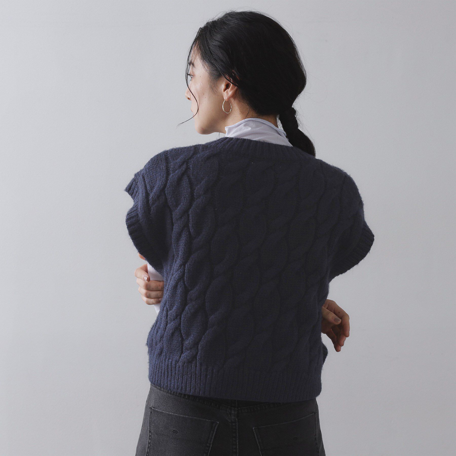 OPAQUE.CLIP「ケーブルローゲージベスト【洗濯機OK】」|ベスト・ジレ|