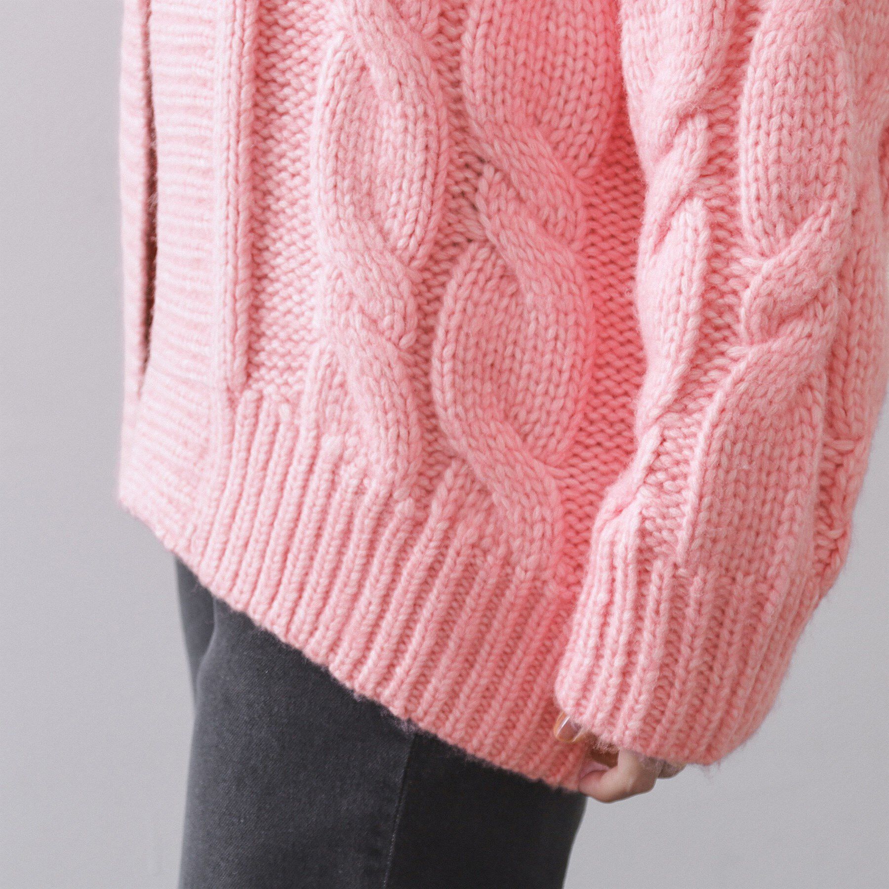 OPAQUE.CLIP「ケーブルローゲージニットカーディガン【洗濯機OK】」|カーディガン|