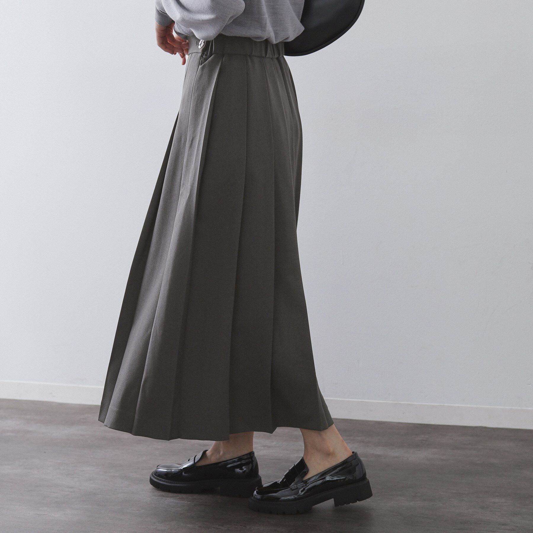 OPAQUE.CLIP「ワイドプリーツスカート【洗濯機OK】」|スカート|