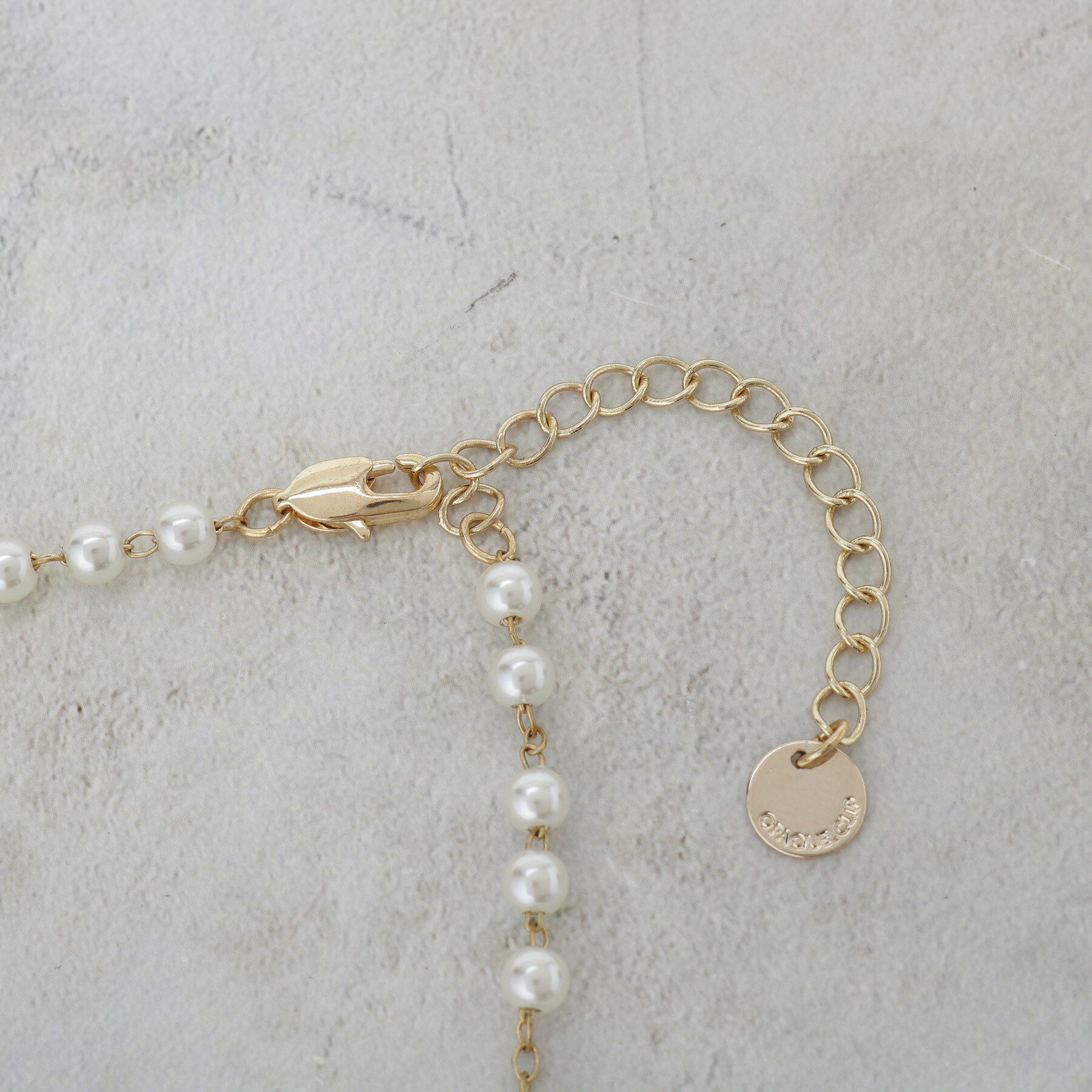 OPAQUE.CLIP「【2SET】2連フェイクパールチェーンネックレス」|ネックレス|