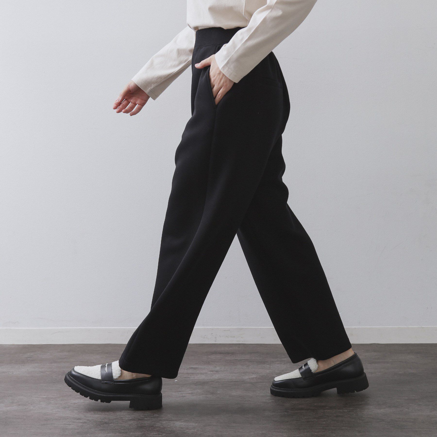 OPAQUE.CLIP「イージーカーブワイドパンツ【洗濯機OK】」|その他|