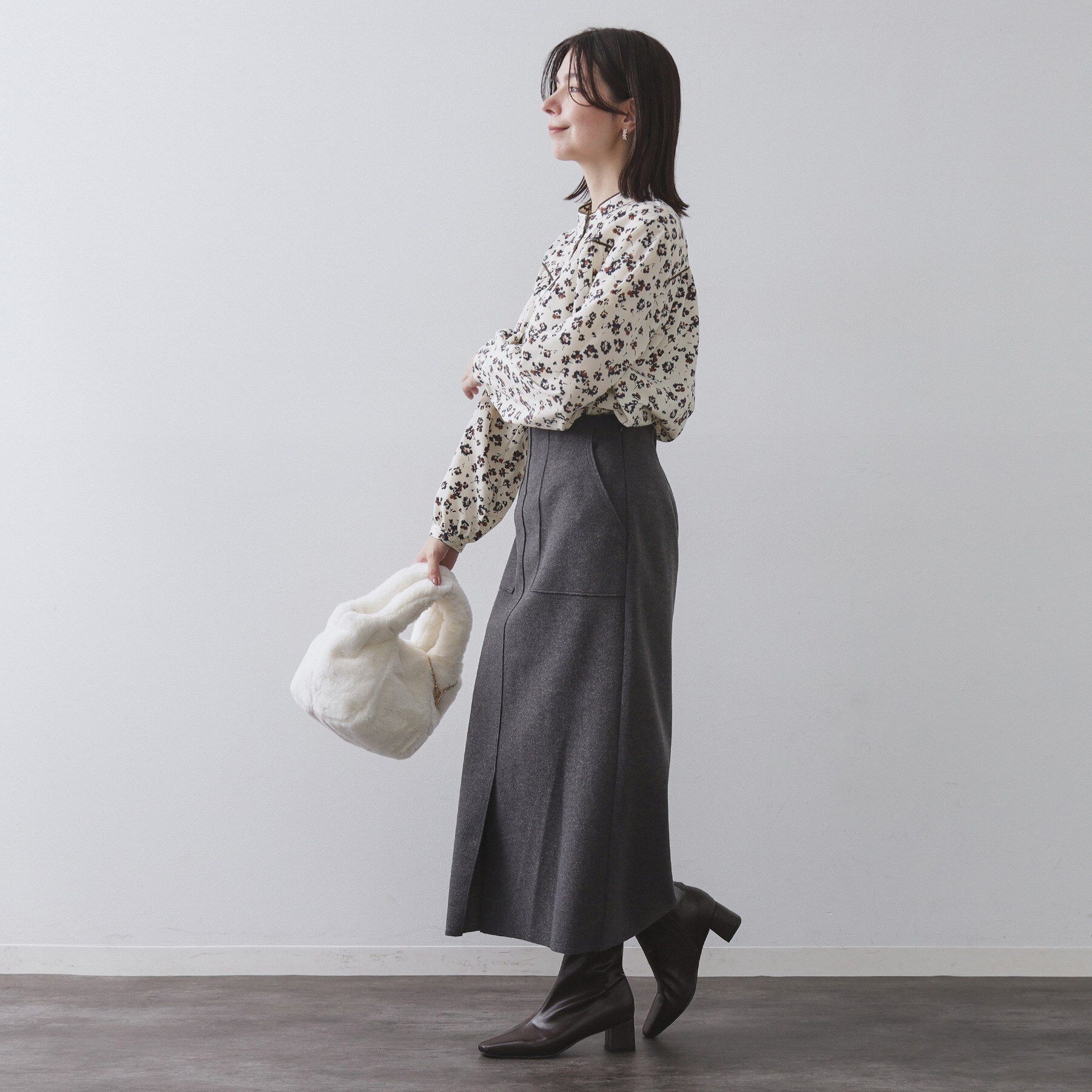 OPAQUE.CLIP「フラワープリントブラウス【洗濯機OK】」|シャツ・ブラウス|