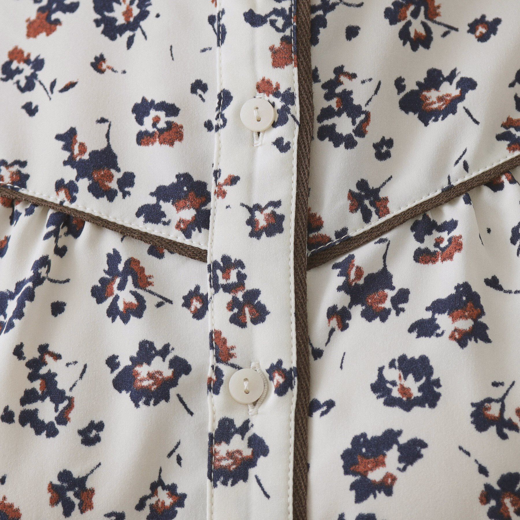 OPAQUE.CLIP「フラワープリントブラウス【洗濯機OK】」|シャツ・ブラウス|