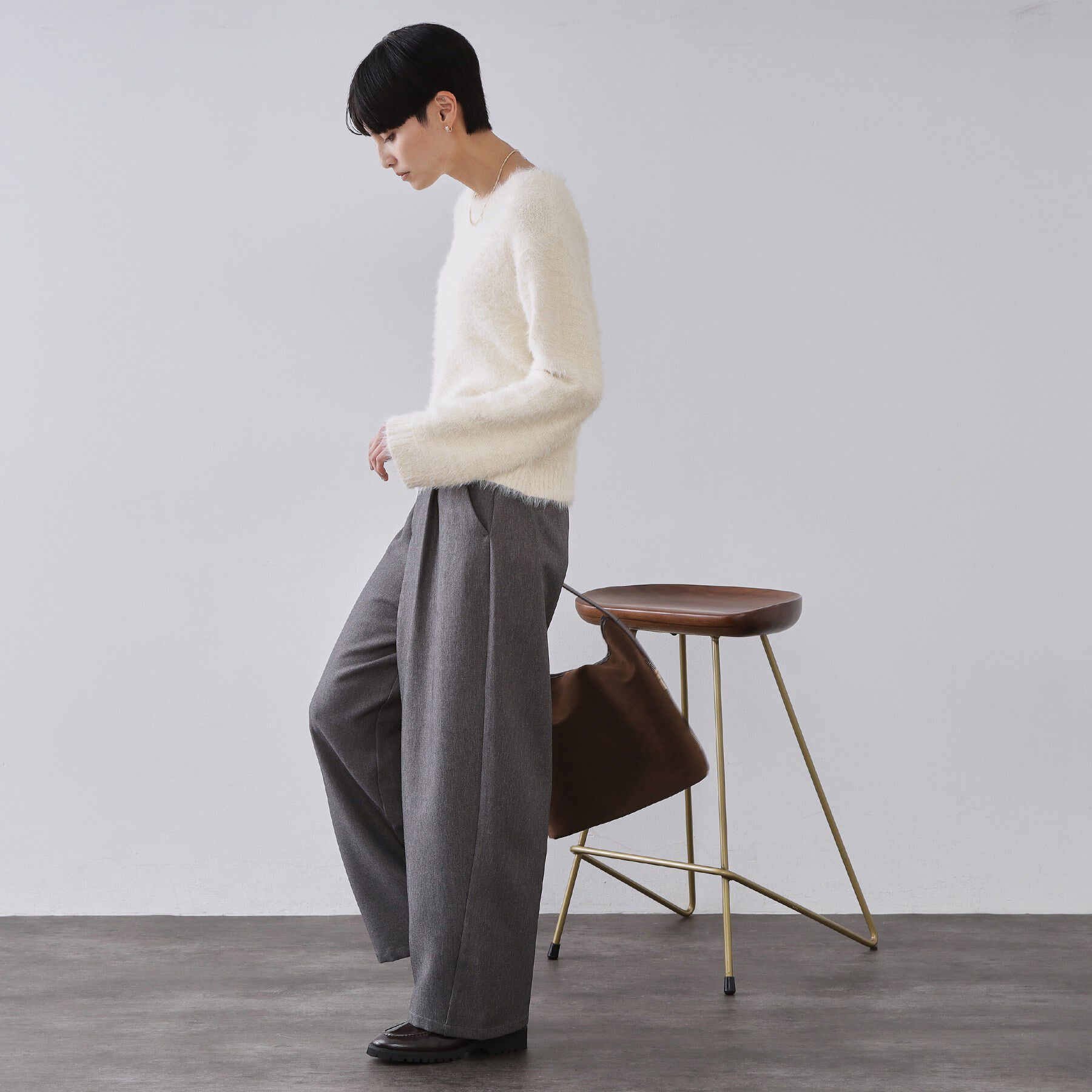 OPAQUE.CLIP「ラメシャギーニット【洗濯機OK】」|ニット・セーター|