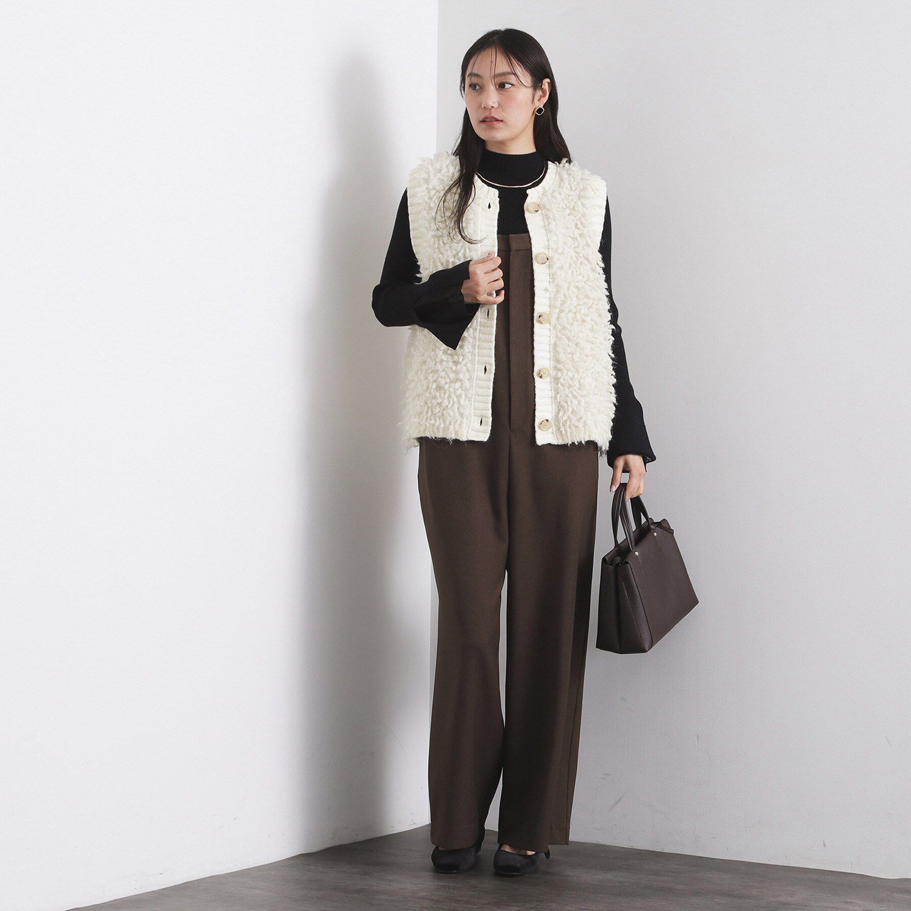 OPAQUE.CLIP「ループヤーンニットベスト【洗濯機OK】」|ベスト・ジレ|