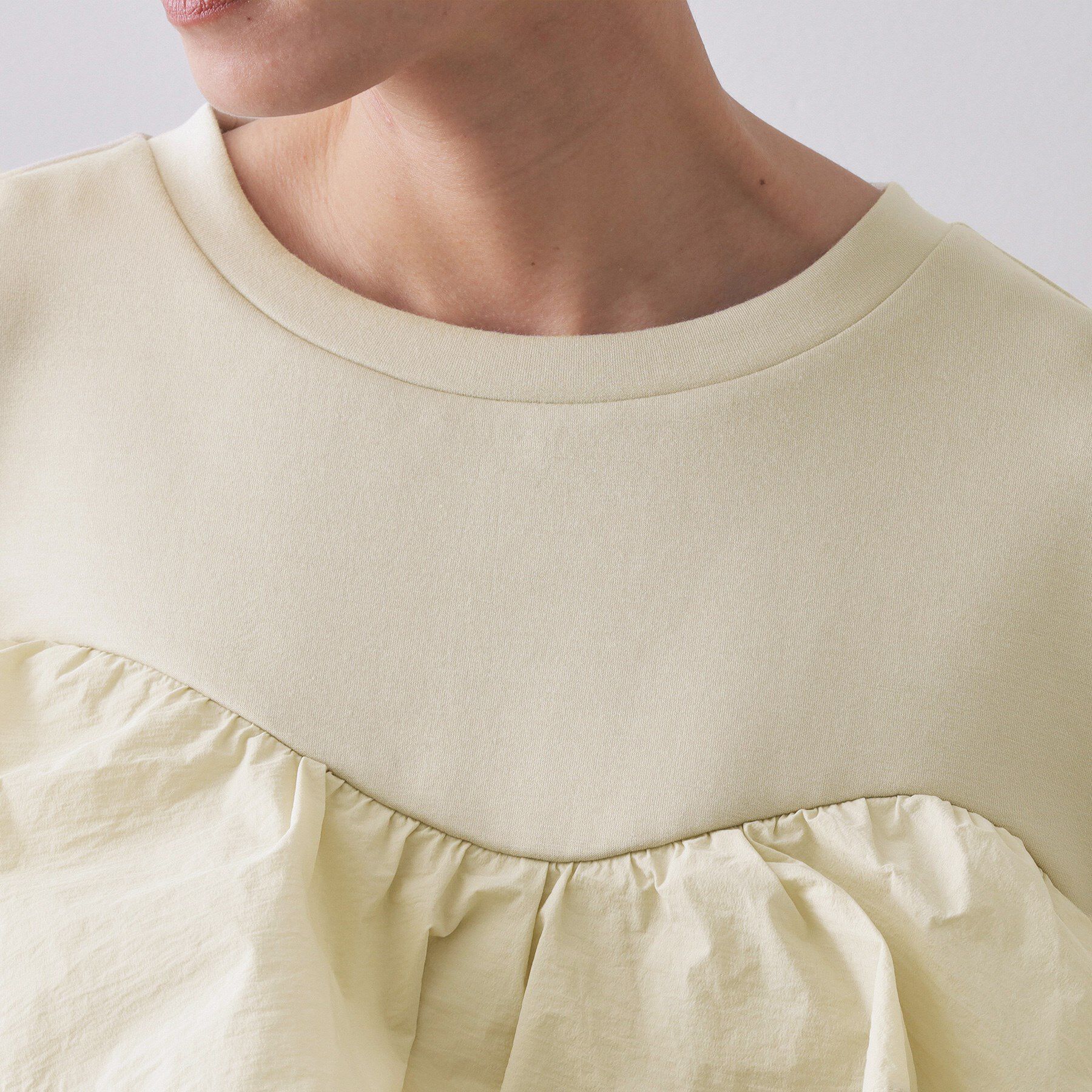 OPAQUE.CLIP「フリルドッキングトップス【洗濯機OK】」|Tシャツ・カットソー|