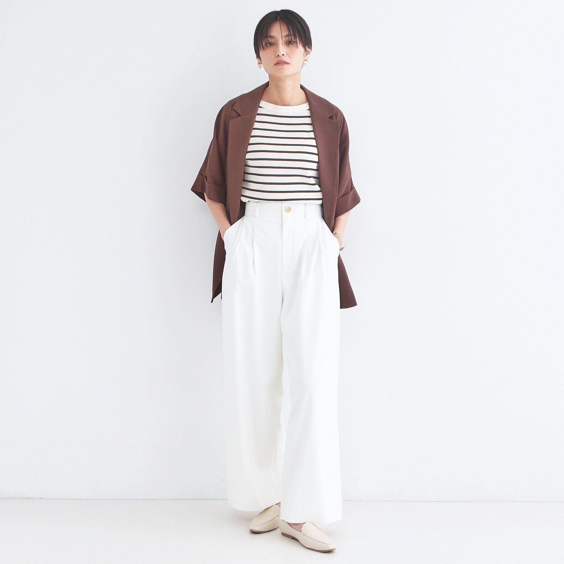 OPAQUE.CLIP「【吸水速乾/UVケア】透け防止2タックワイドパンツ《防シワ/洗濯機OK》」|その他|