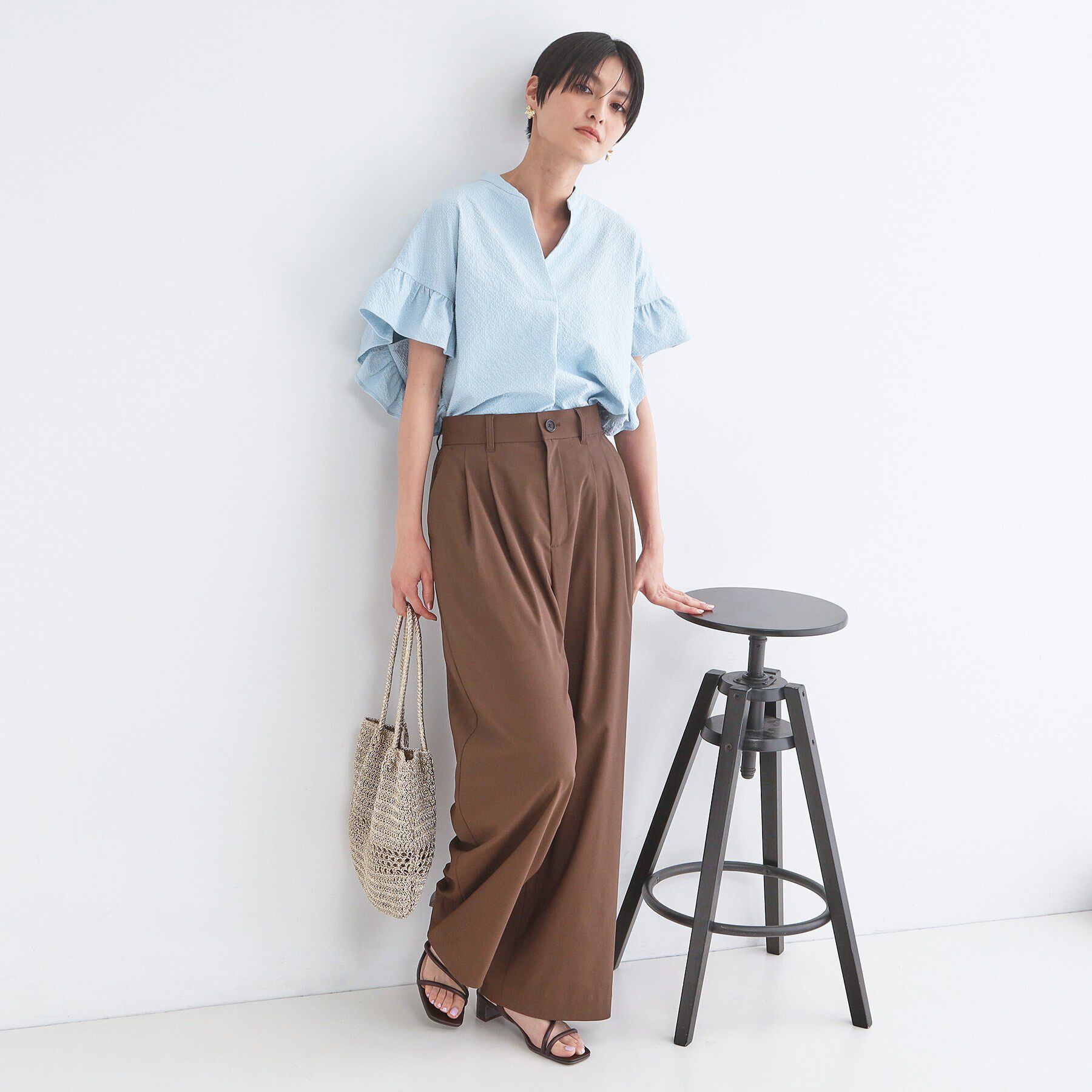 OPAQUE.CLIP「【吸水速乾/UVケア】透け防止2タックワイドパンツ《防シワ/洗濯機OK》」|その他|